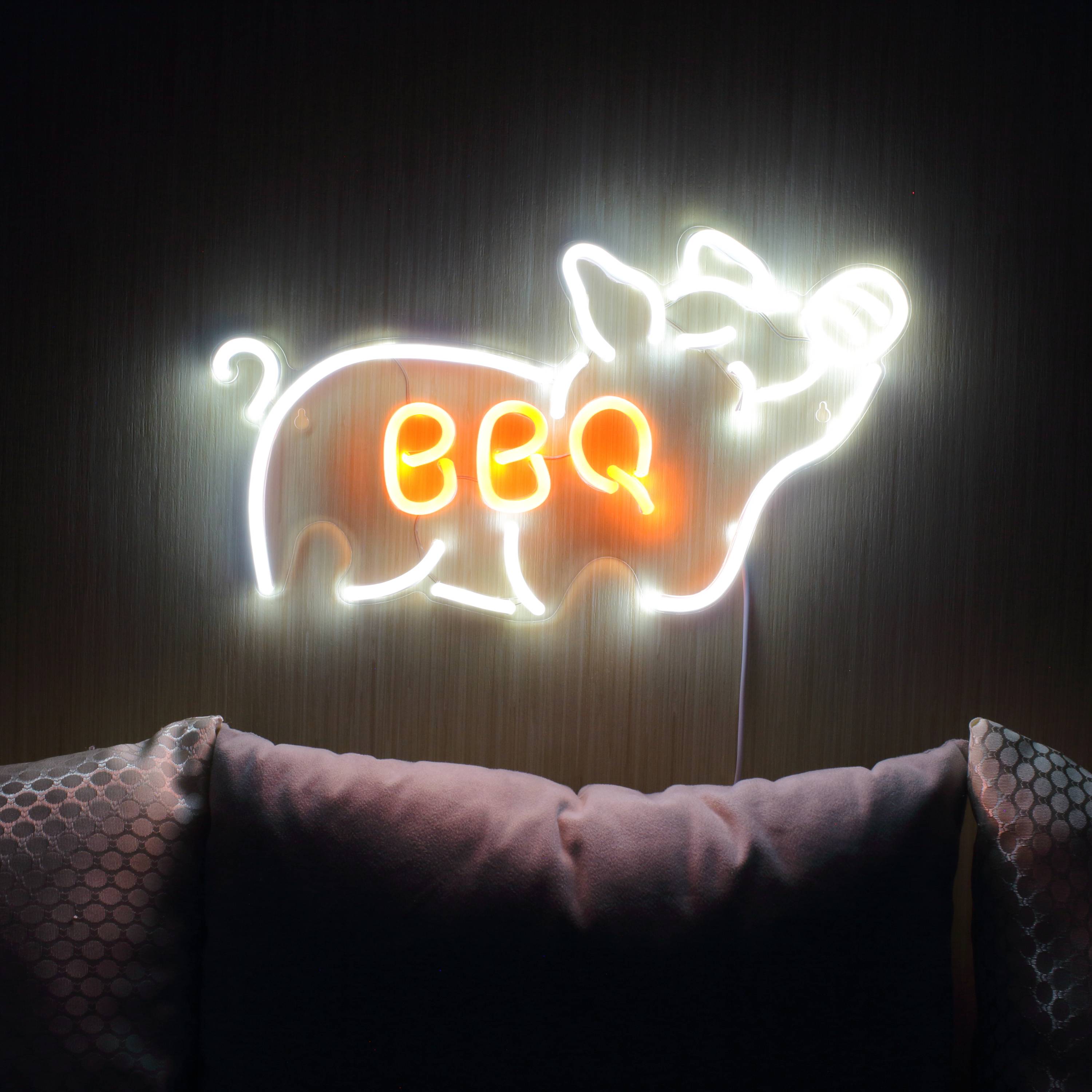 Budweiser with Pig Large Flex Neon LED Sign