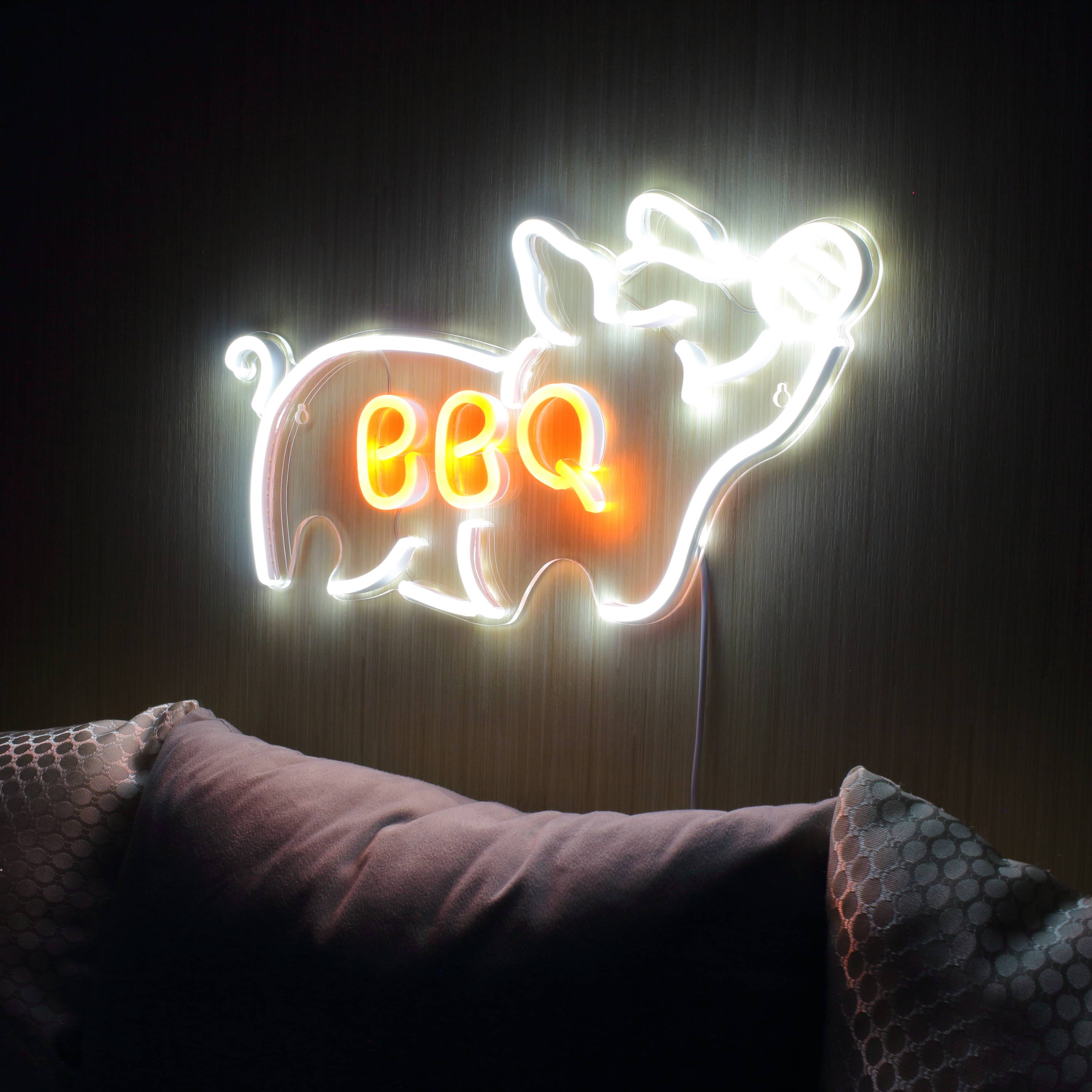 Budweiser with Pig Large Flex Neon LED Sign