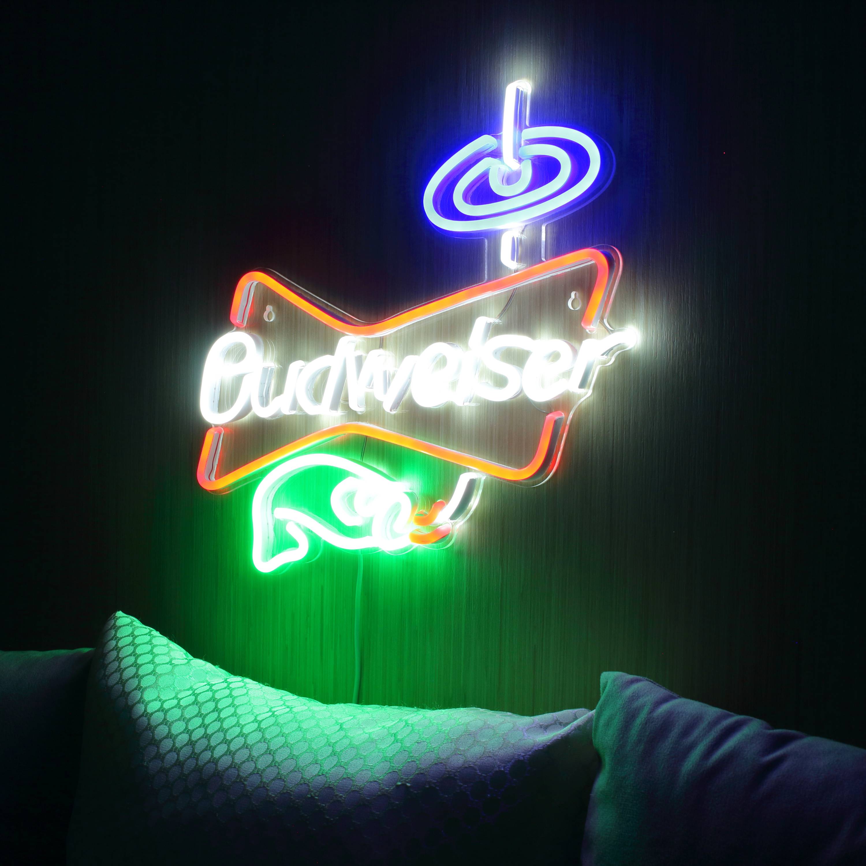 Budweiser Fishing Large Flex Neon LED Sign