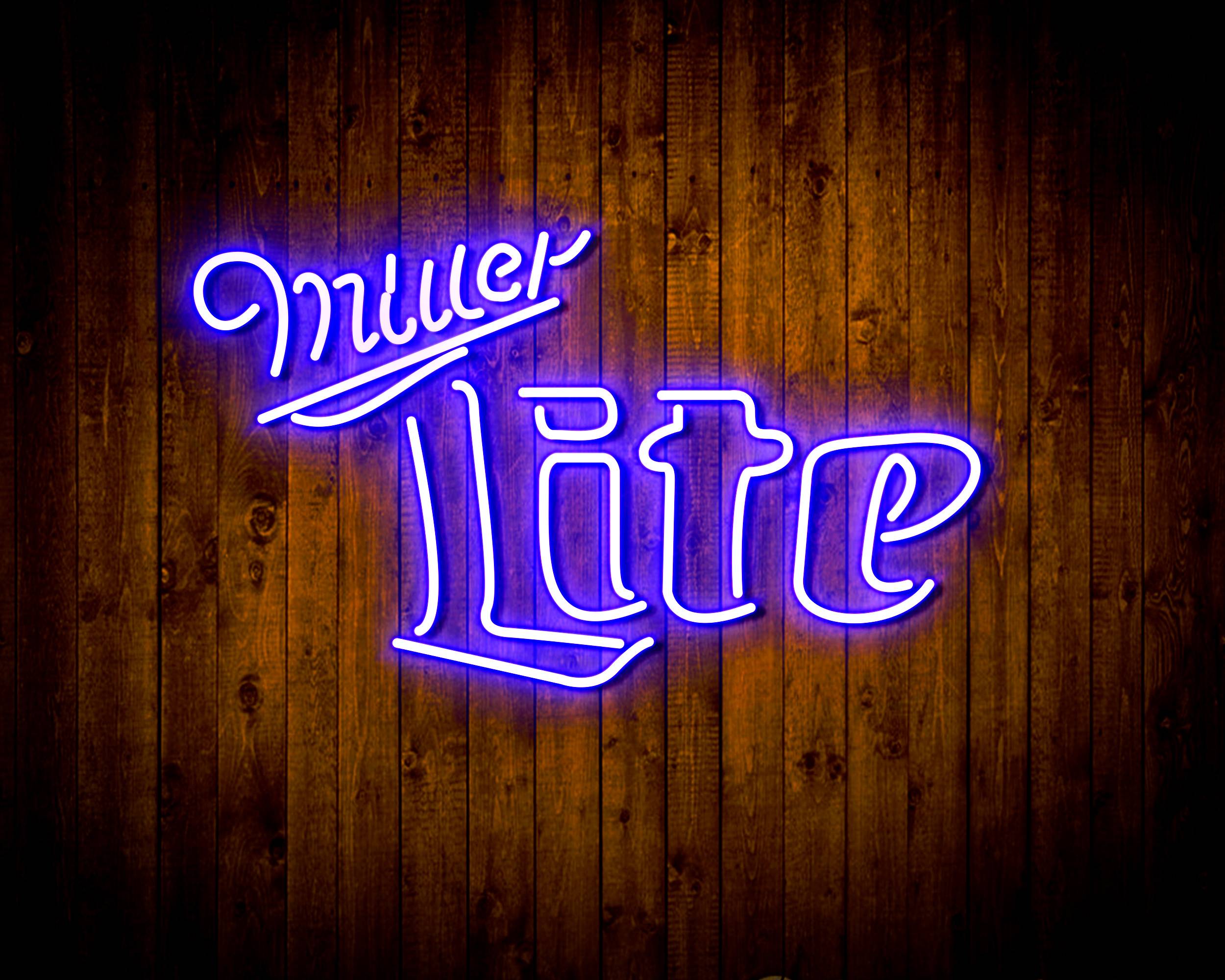 Miller Lite Bar Handmade Neon Flex LED Sign