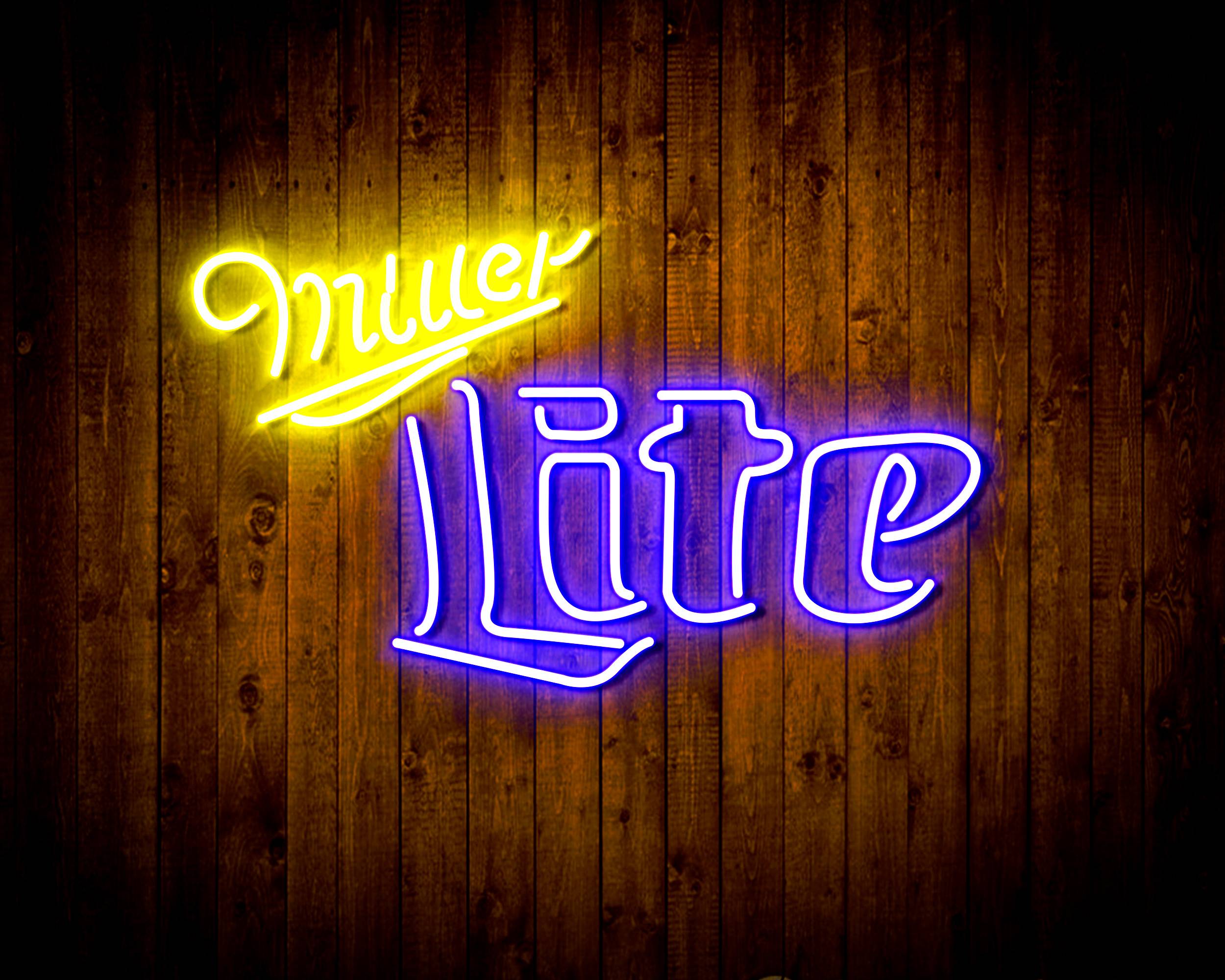 Miller Lite Bar Handmade Neon Flex LED Sign