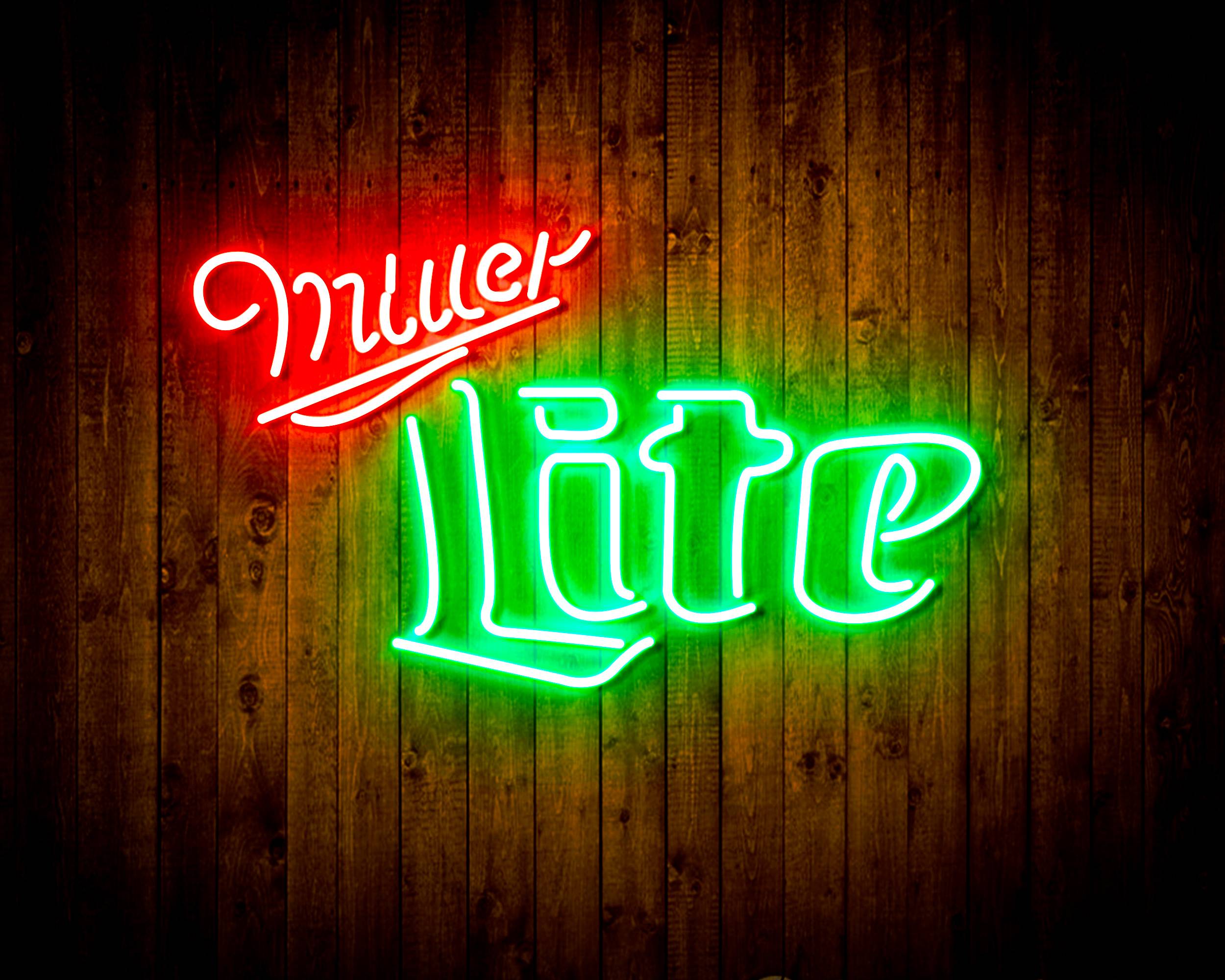 Miller Lite Bar Handmade Neon Flex LED Sign