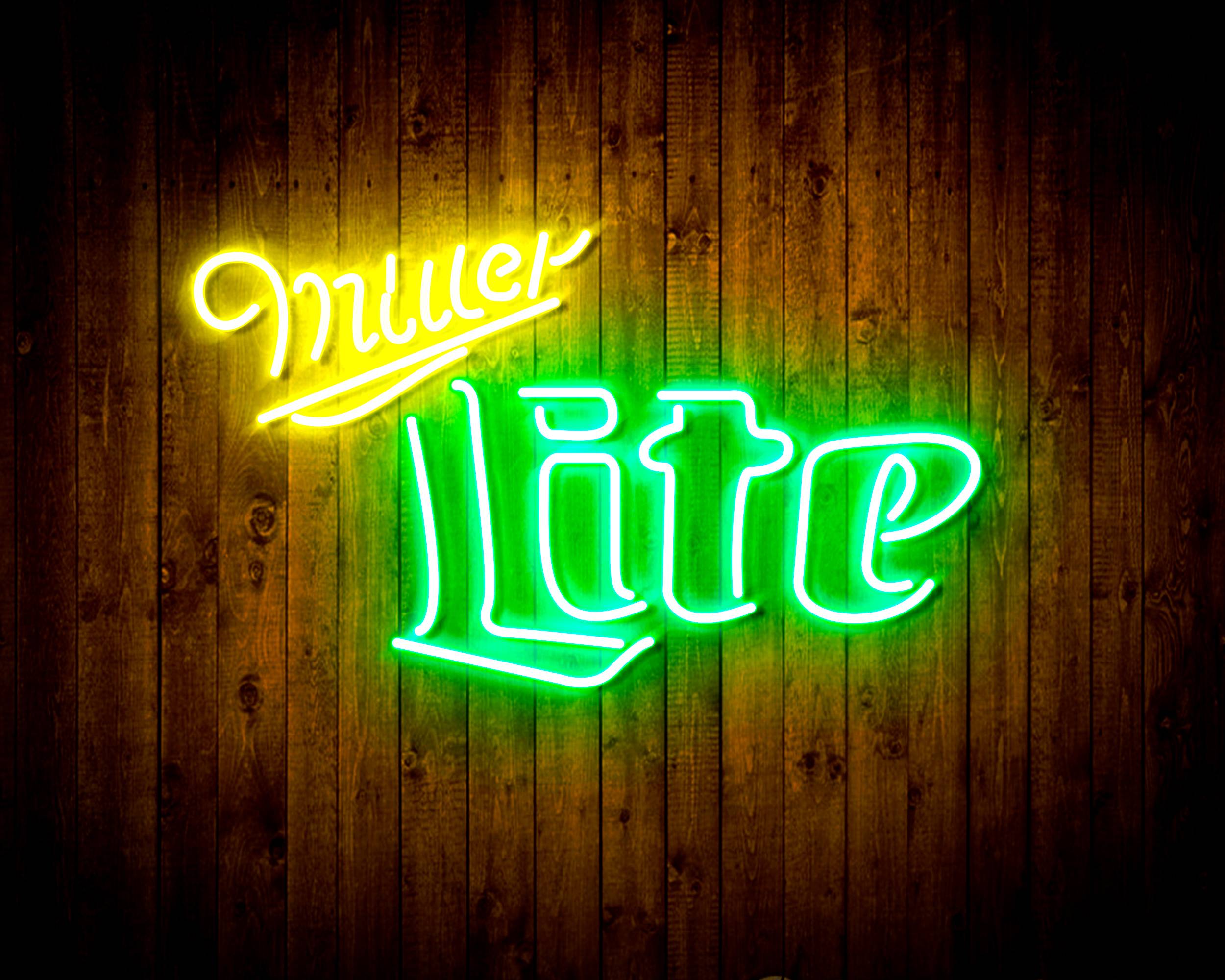 Miller Lite Bar Handmade Neon Flex LED Sign