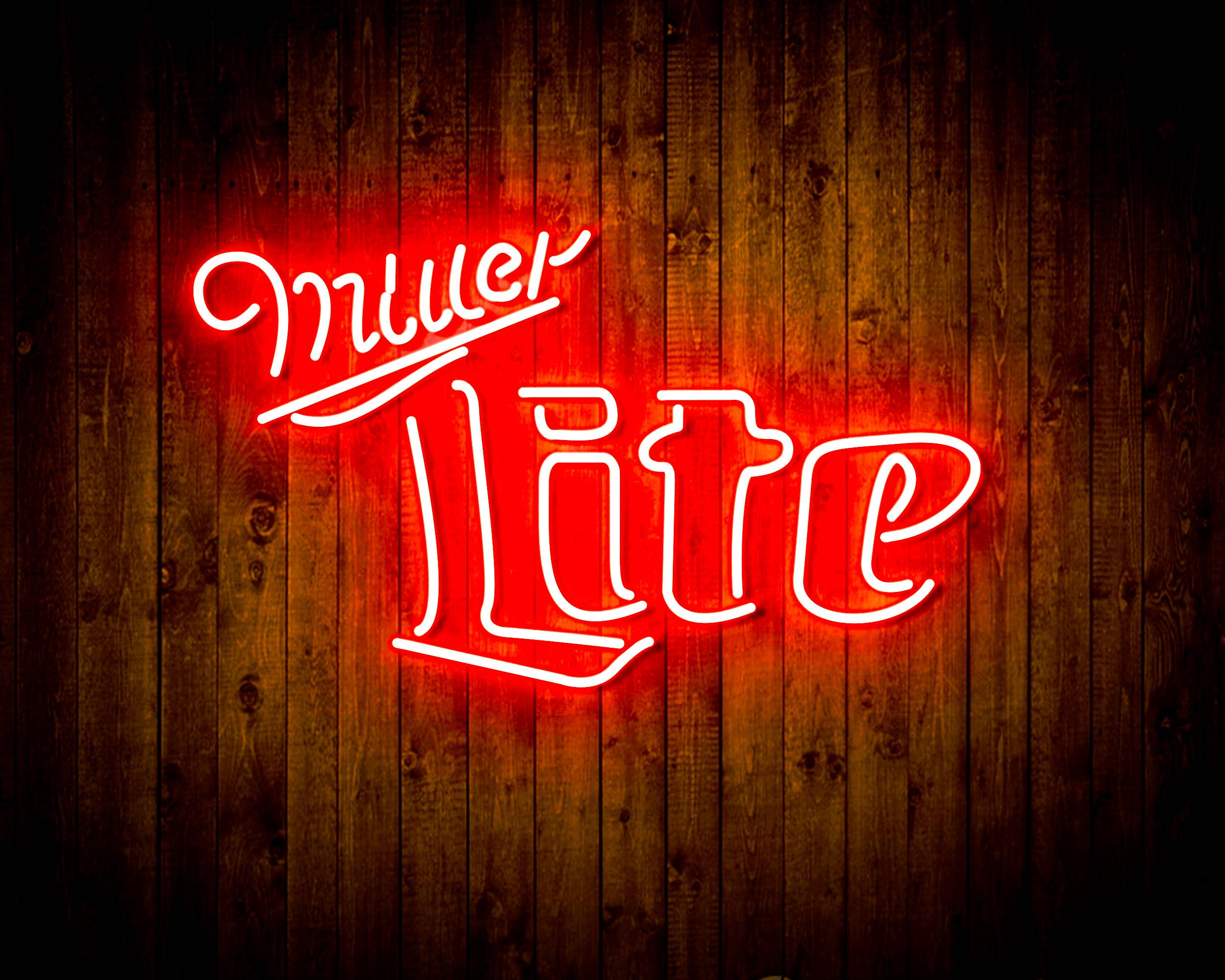 Miller Lite Bar Handmade Neon Flex LED Sign