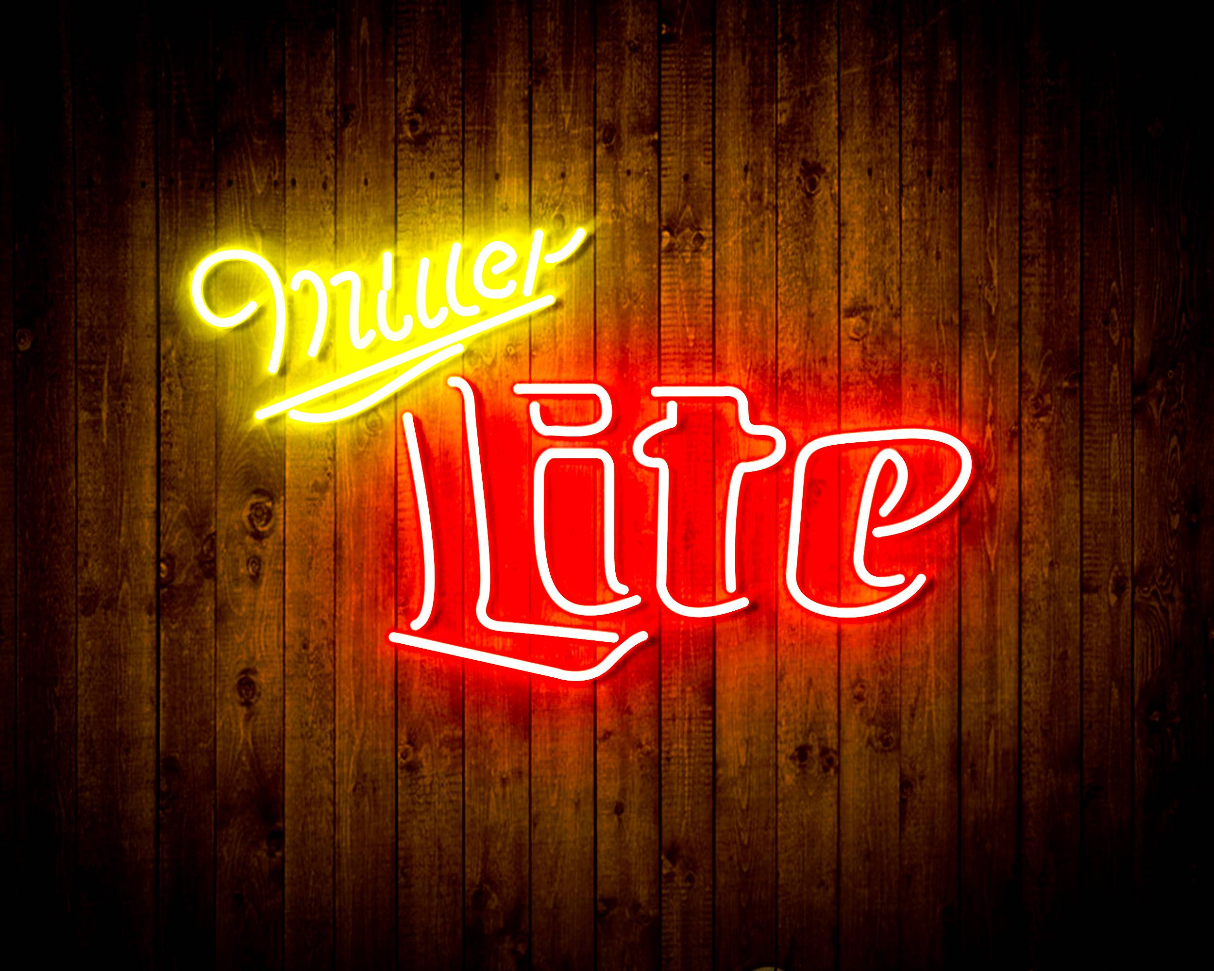 Miller Lite Bar Handmade Neon Flex LED Sign