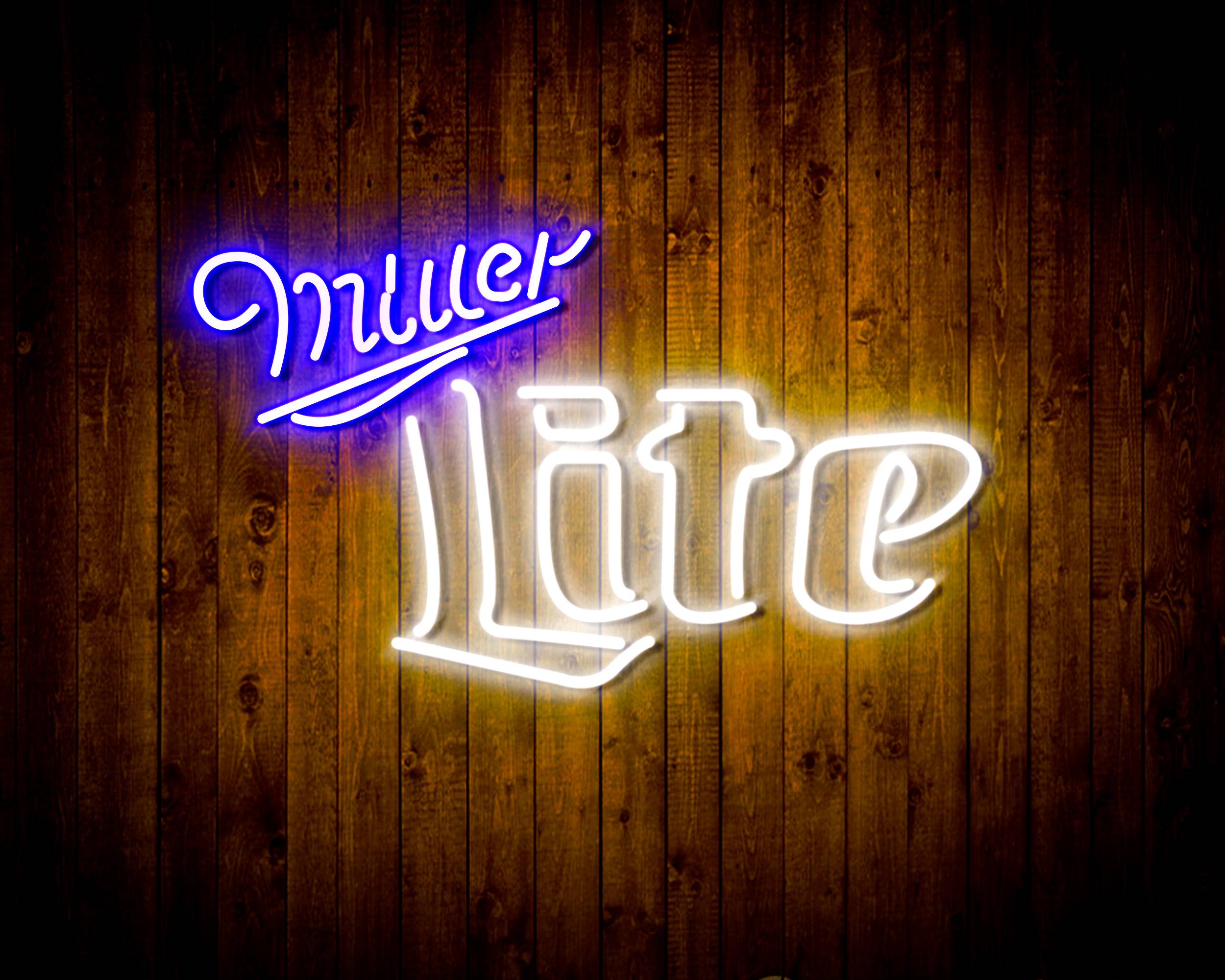 Miller Lite Bar Handmade Neon Flex LED Sign