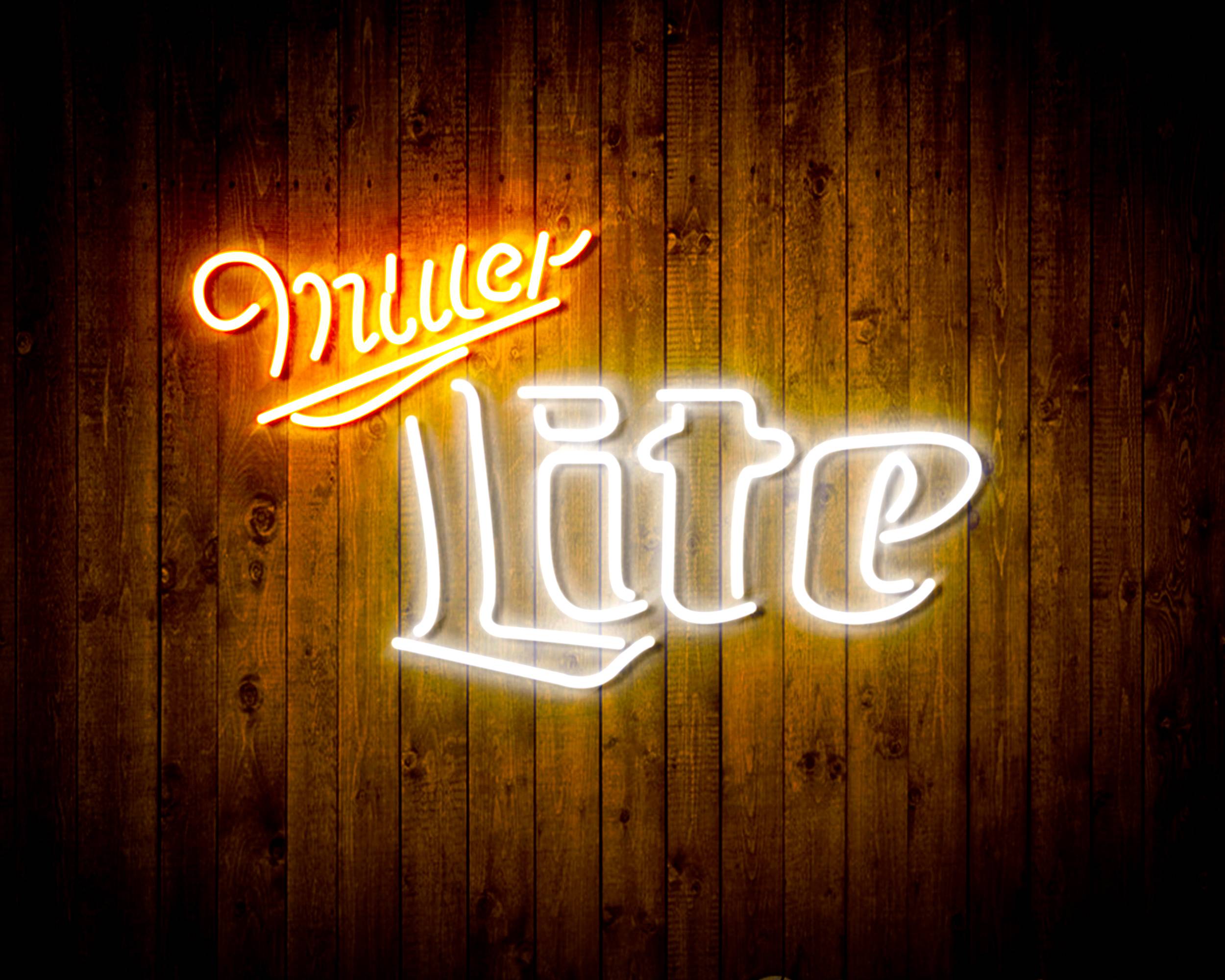 Miller Lite Bar Handmade Neon Flex LED Sign