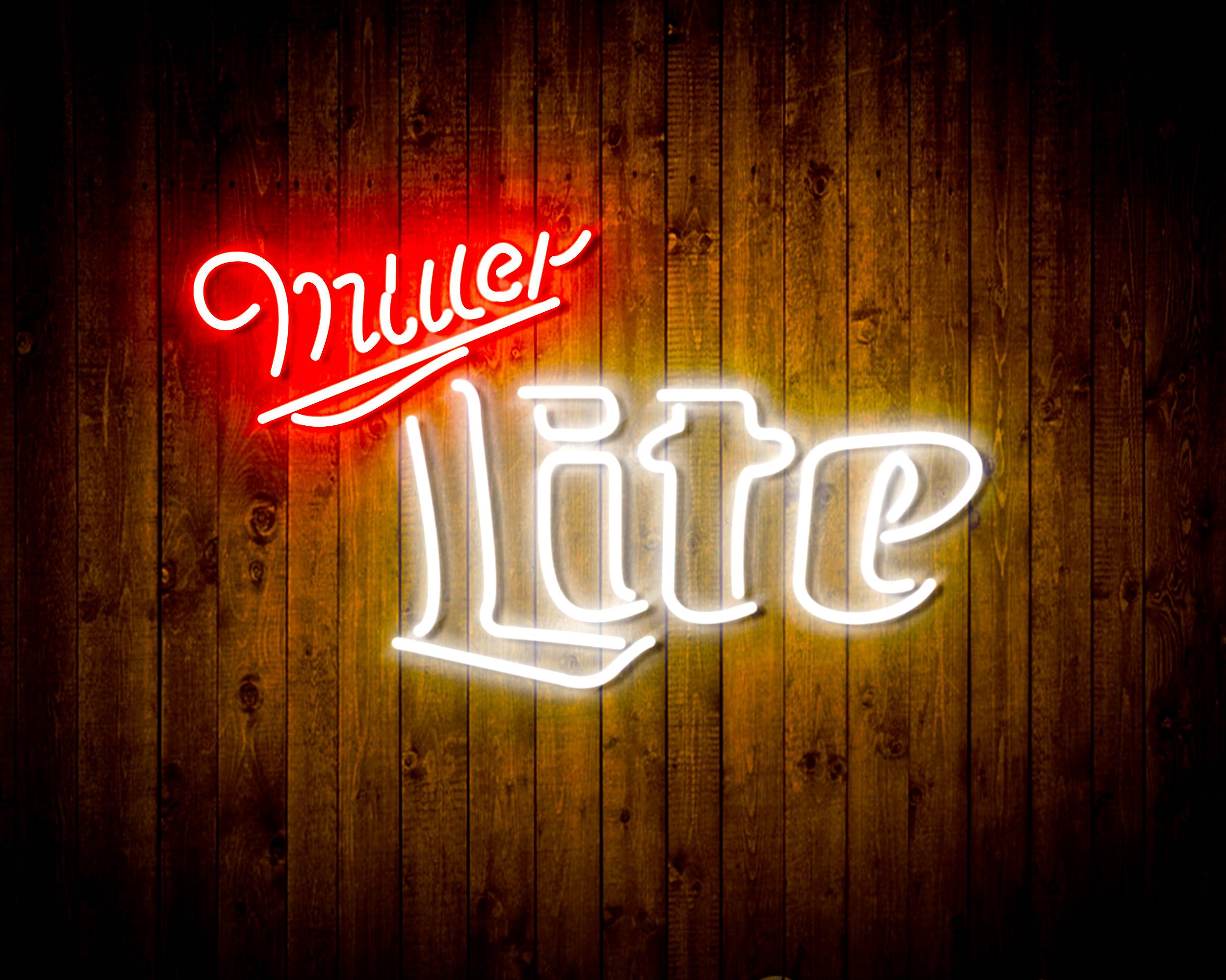 Miller Lite Bar Handmade Neon Flex LED Sign