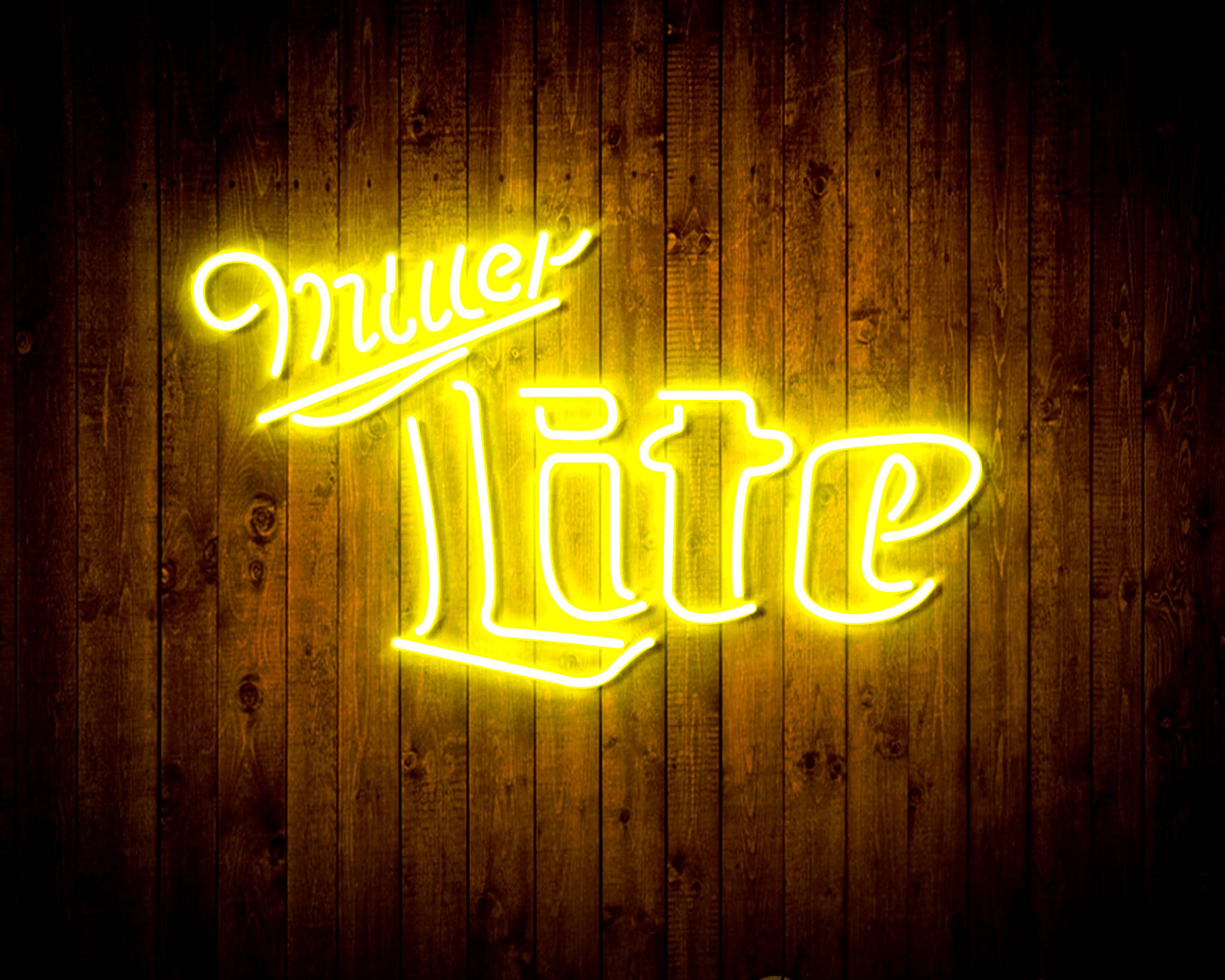Miller Lite Bar Handmade Neon Flex LED Sign