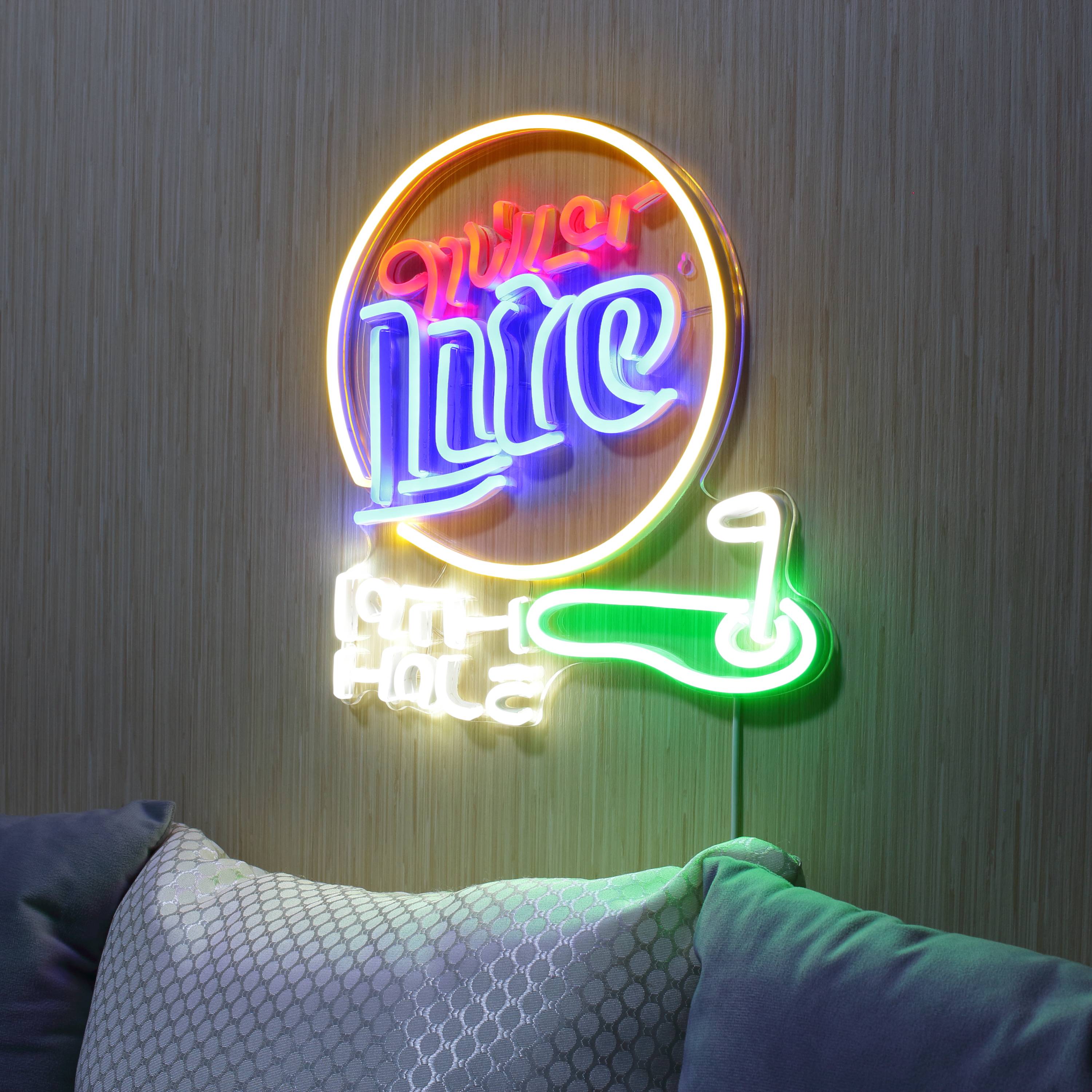 Miller Lite 19th Hole Large Flex Neon LED Sign