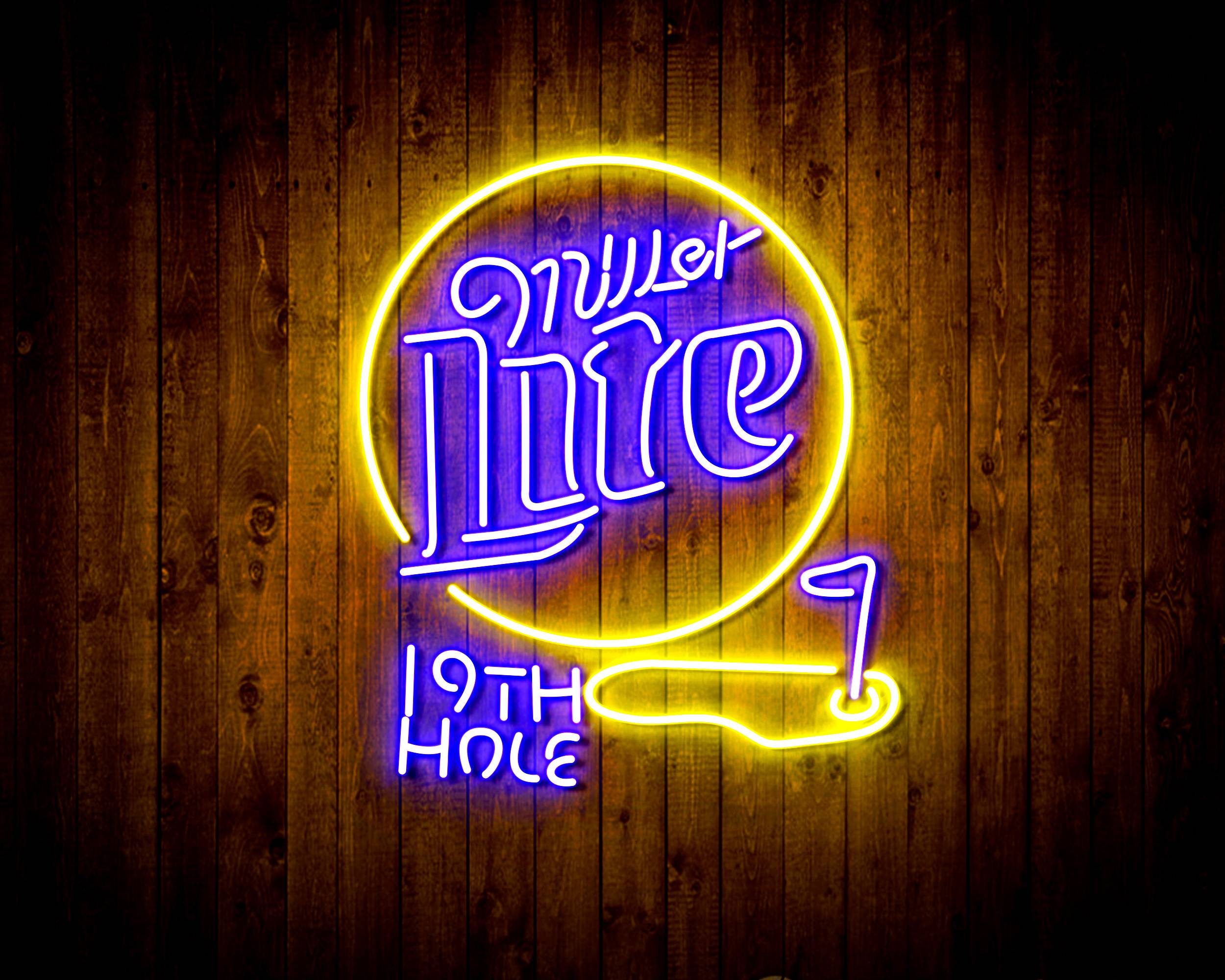 Miller Lite 19th Hole Handmade Neon Flex LED Sign
