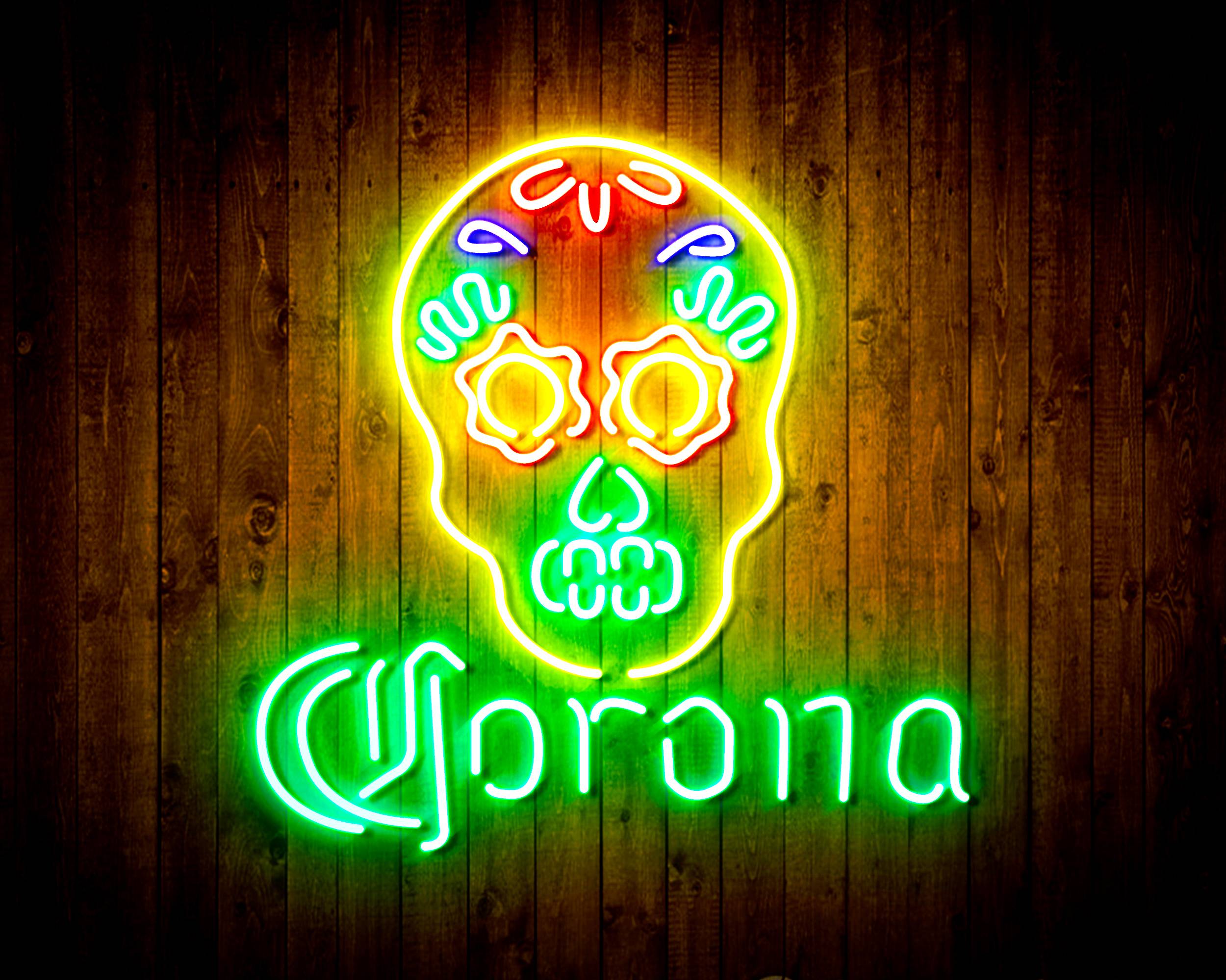 Corona with Skull Handmade Neon Flex LED Sign