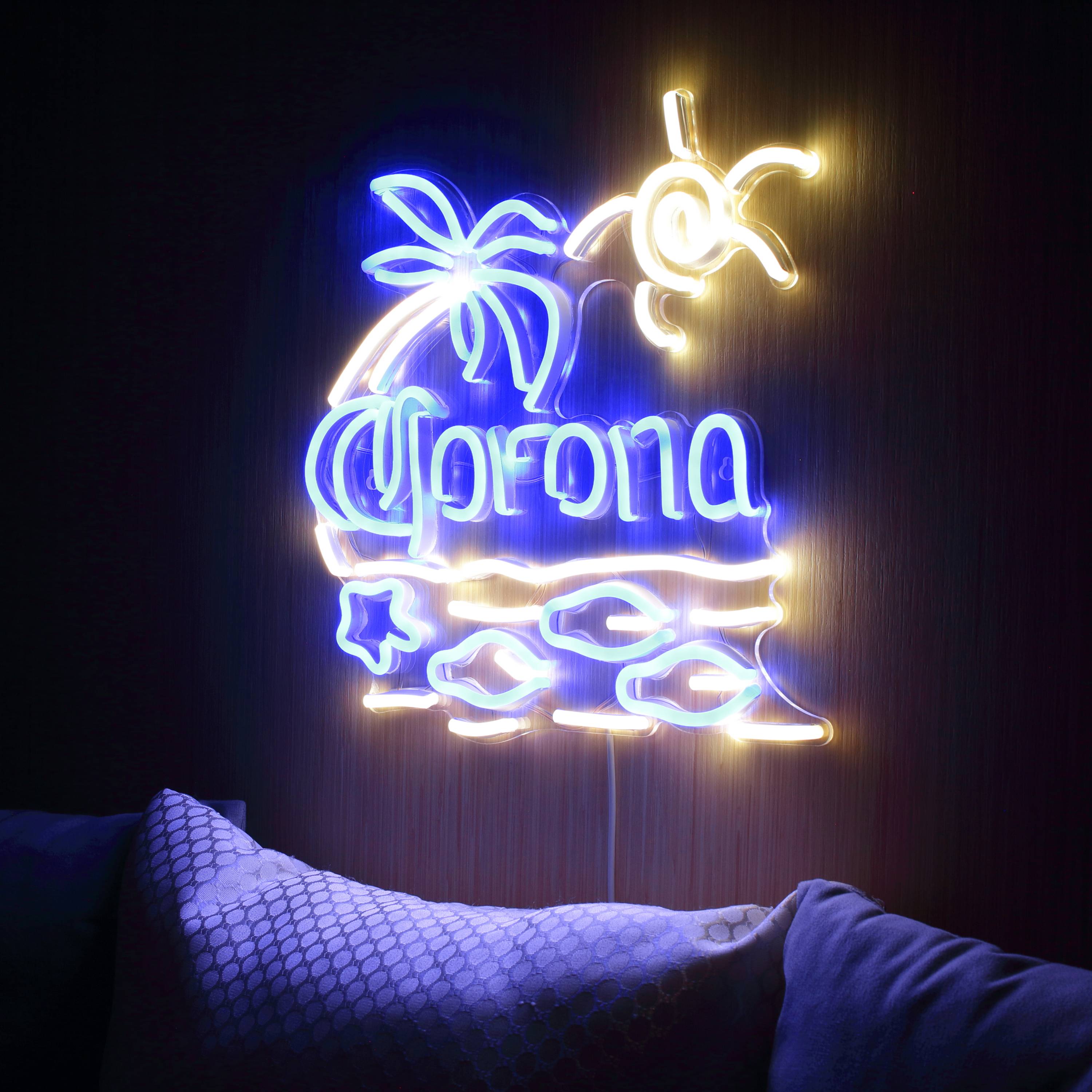 Corona Beach Large Flex Neon LED Sign