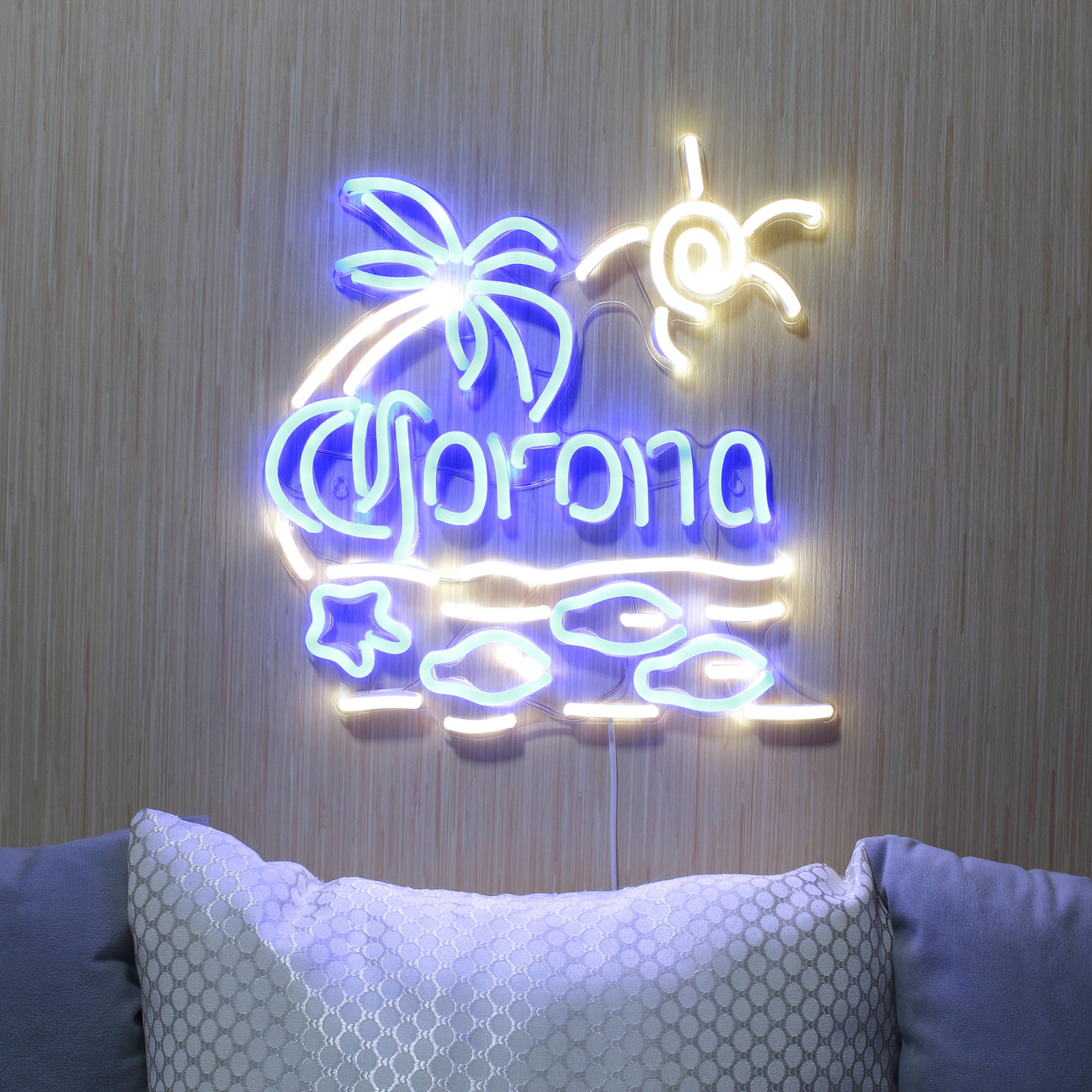 Corona Beach Large Flex Neon LED Sign