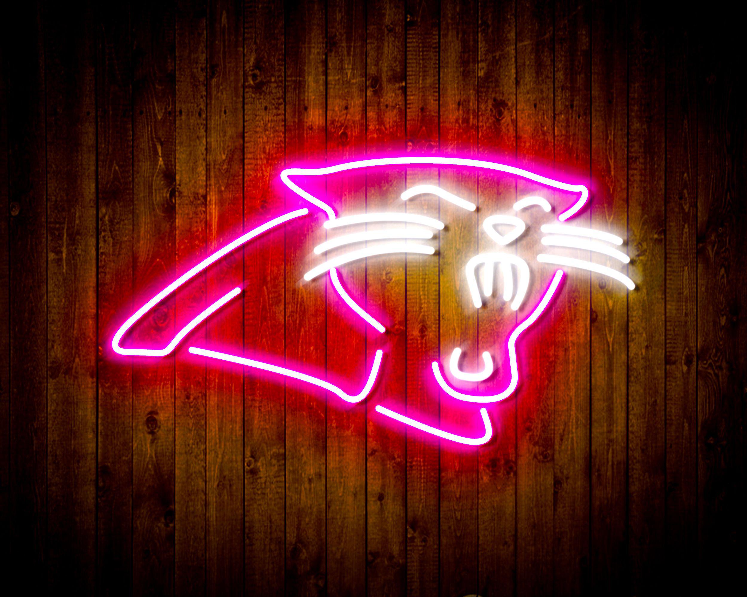 Carolina Panthers Neon-Like Flex LED Sign Dual Color