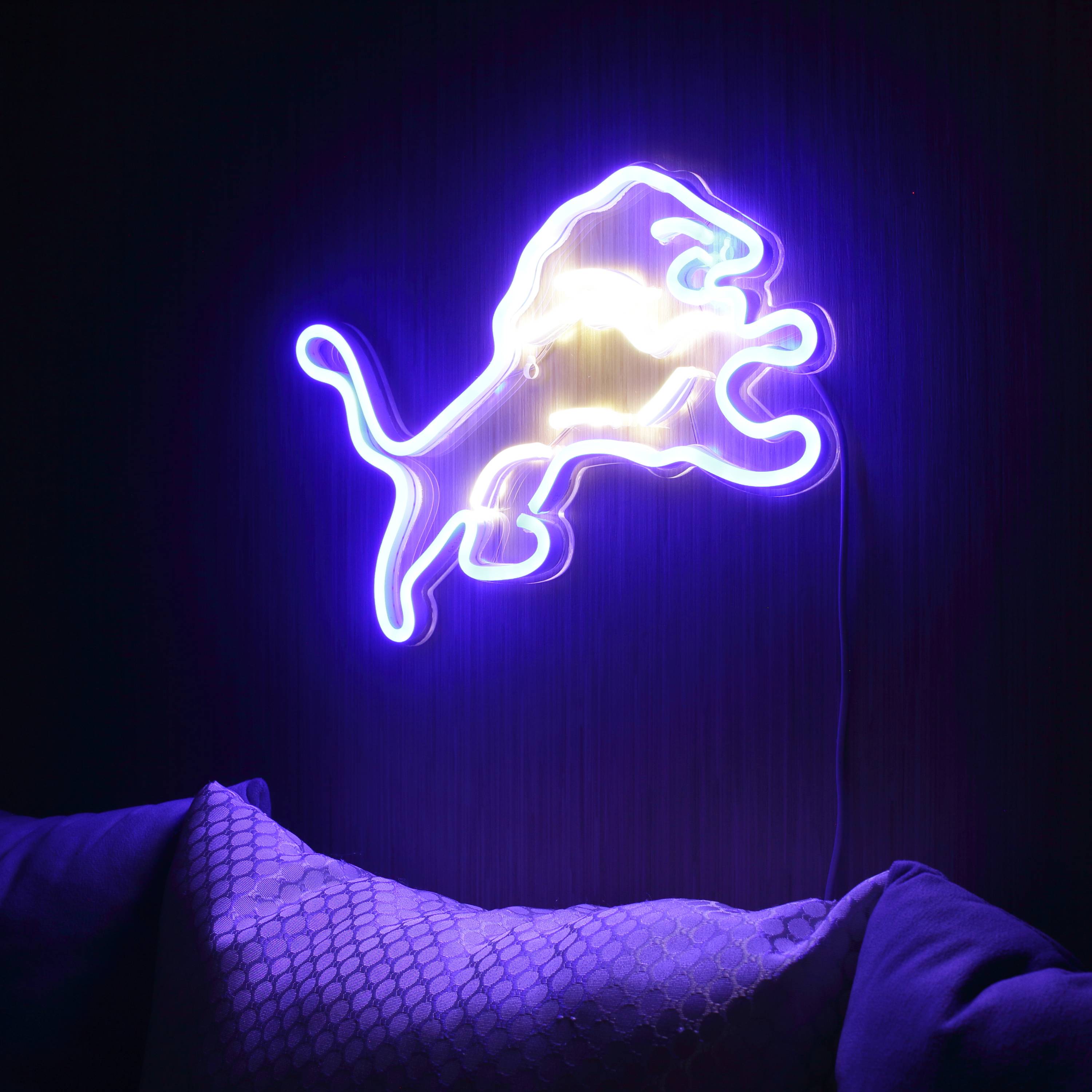 NFL Detroit Lions Large Flex Neon LED Sign