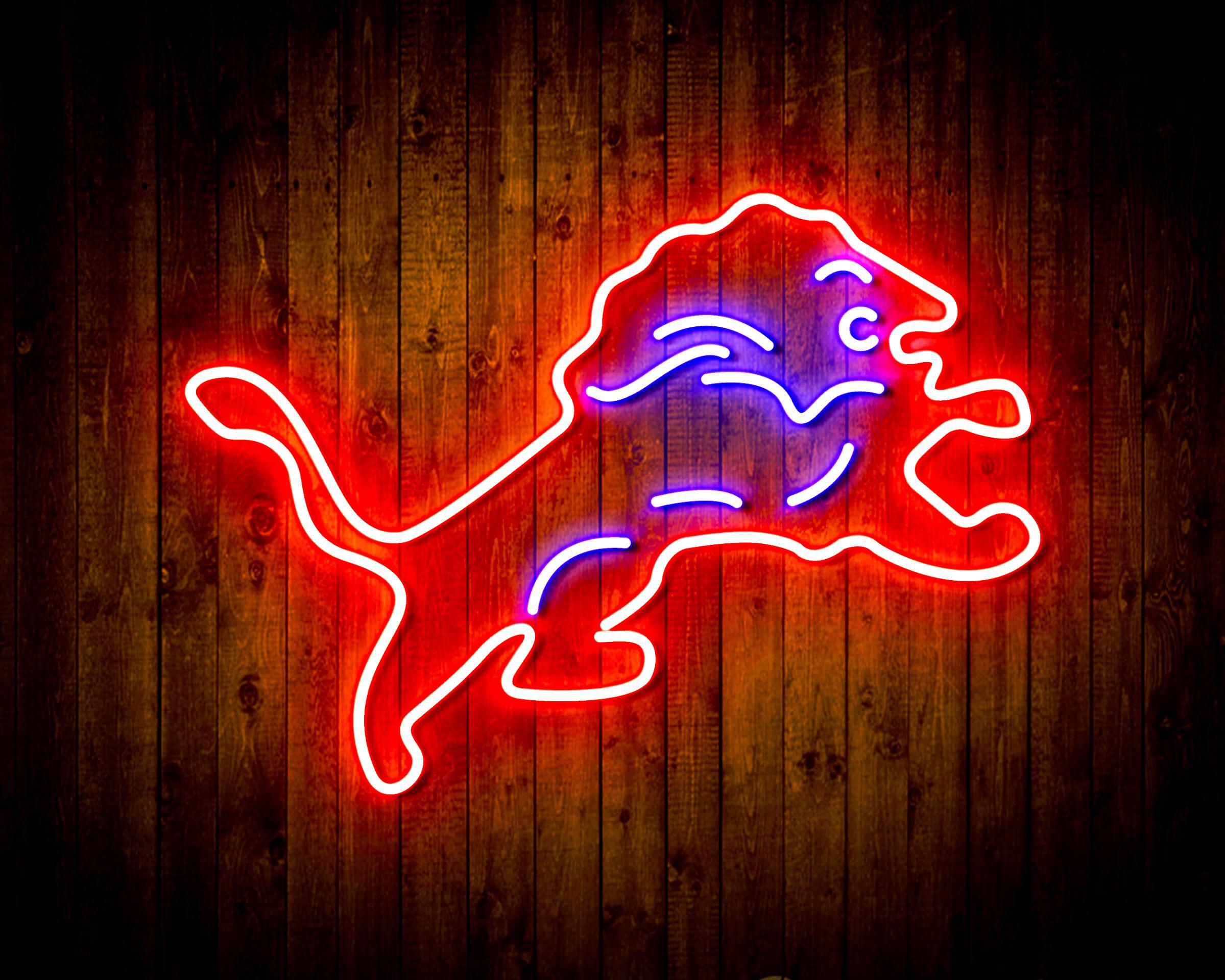 Detroit Lions Sports Bar Neon Flex LED Sign