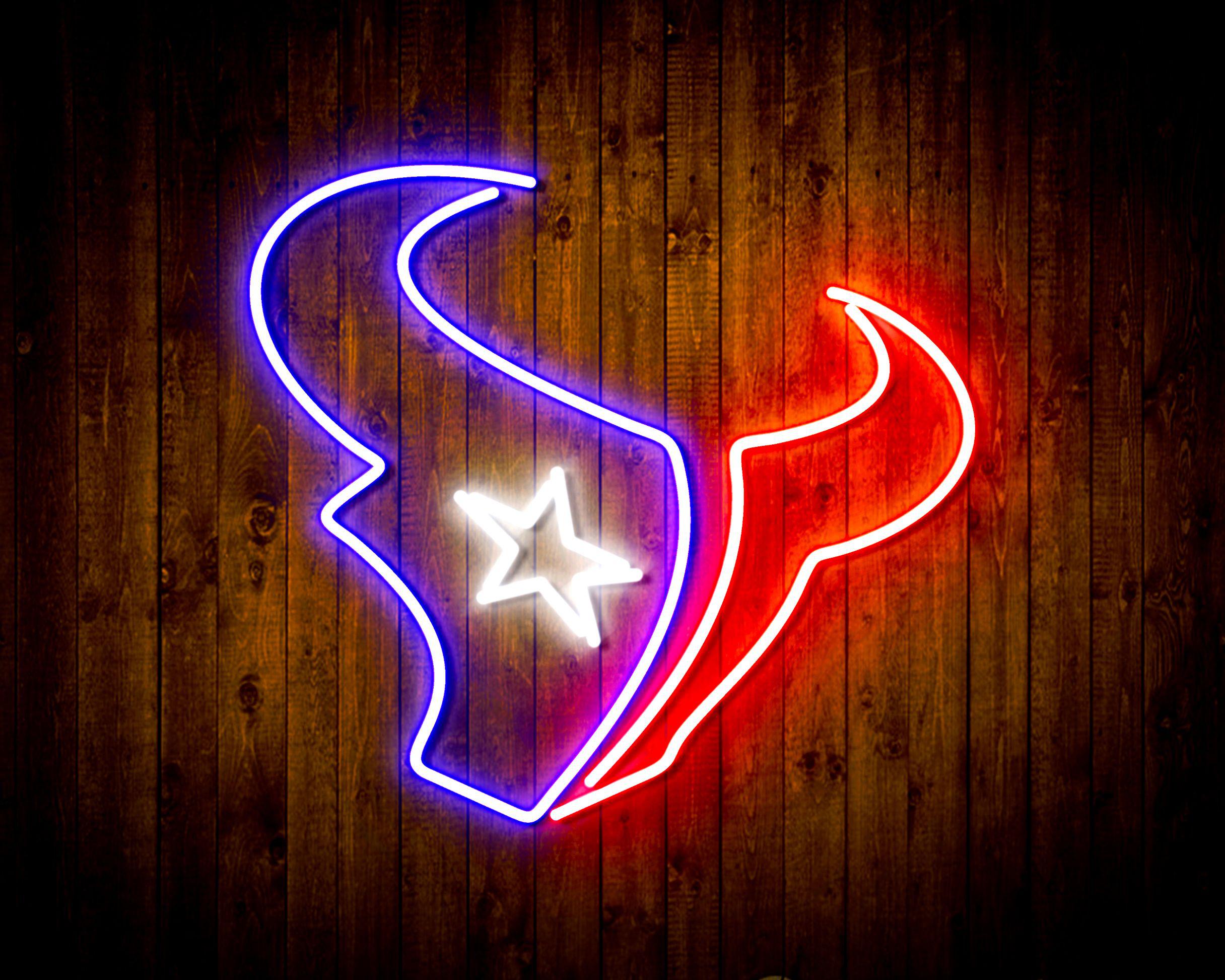 Houston Texans Neon-Like Flex LED Sign Multi Color