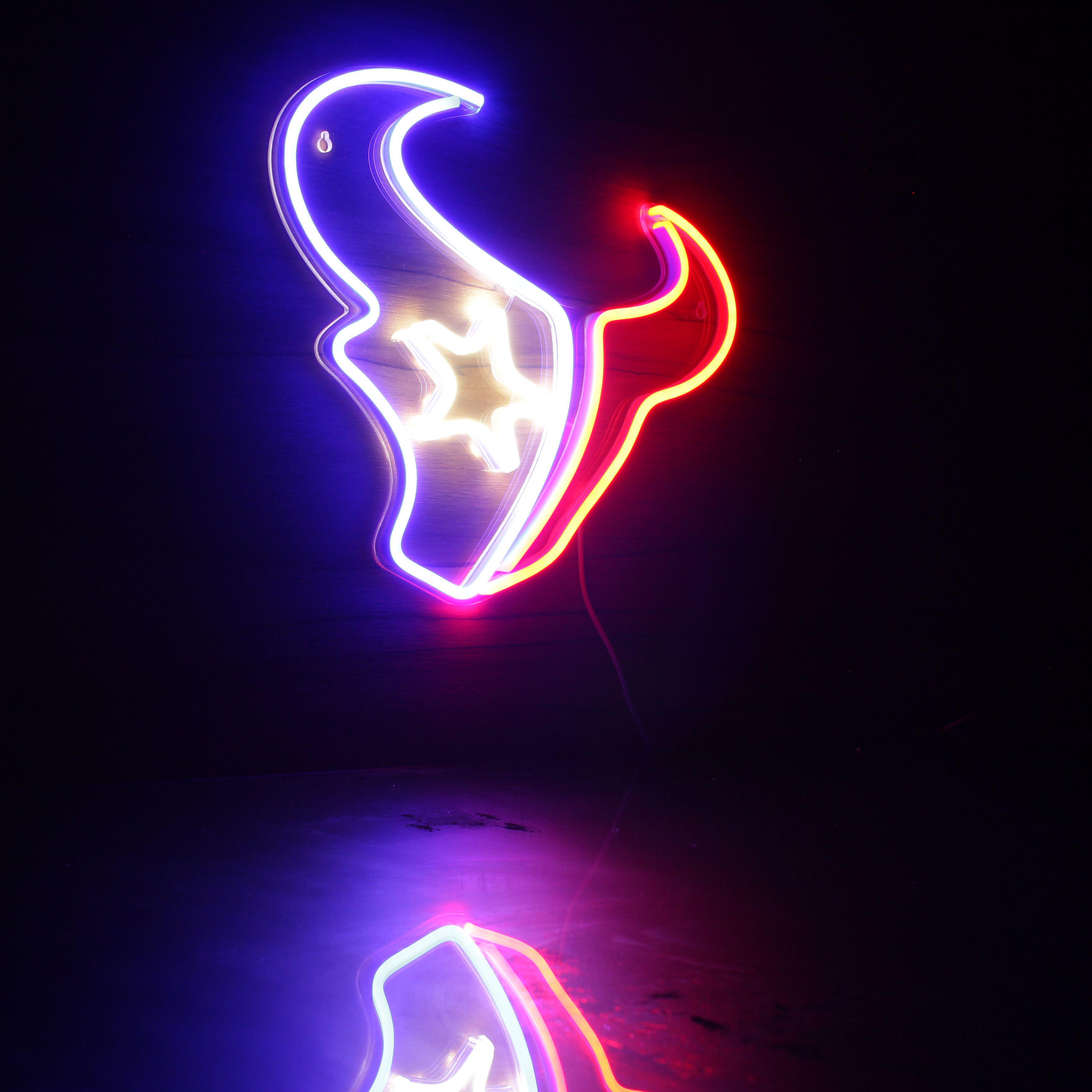 Houston Texans Neon-Like Flex LED Sign Multi Color - ProLedSign
