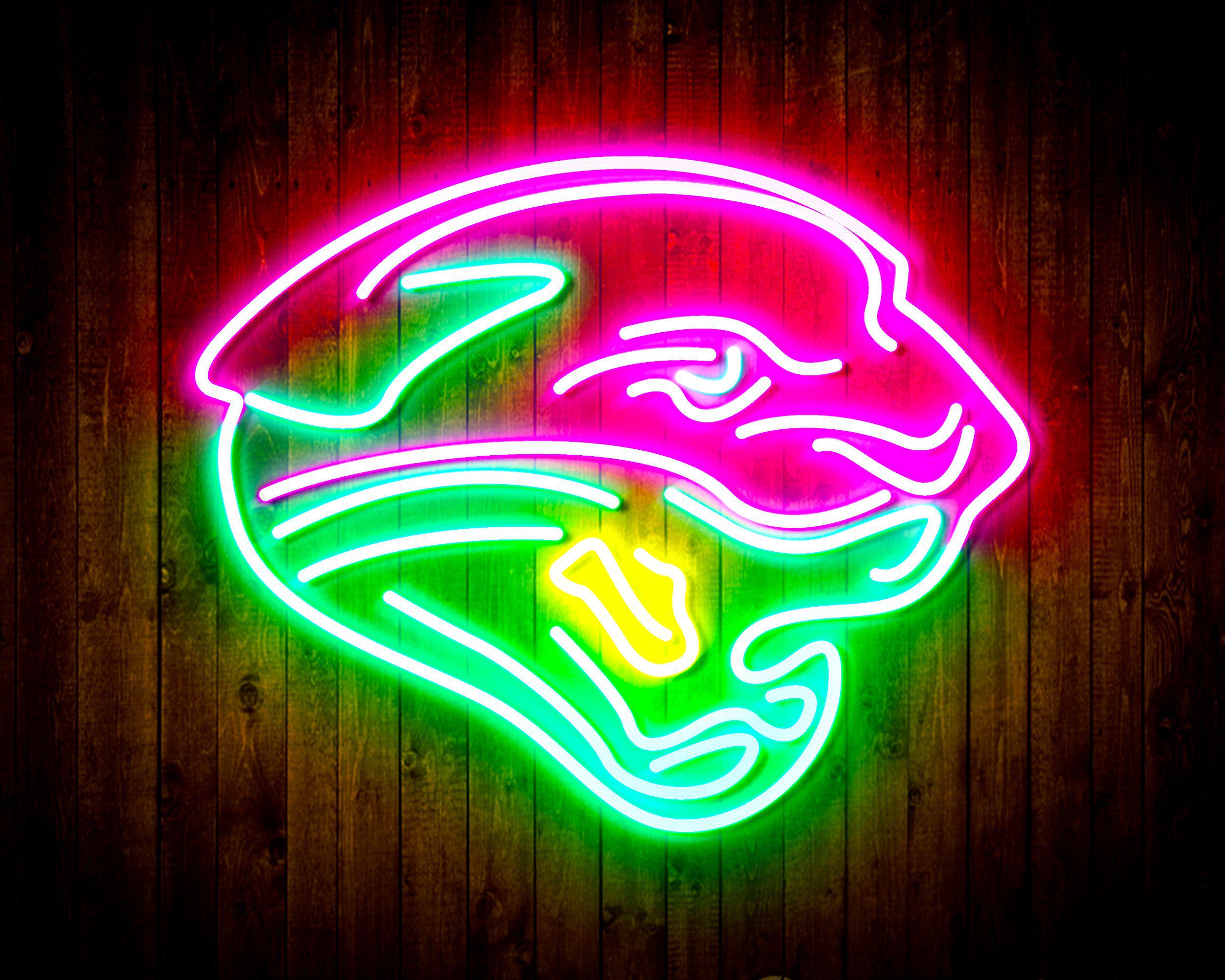 Jacksonville Jaguars Neon-Like Flex LED Sign Multi Color