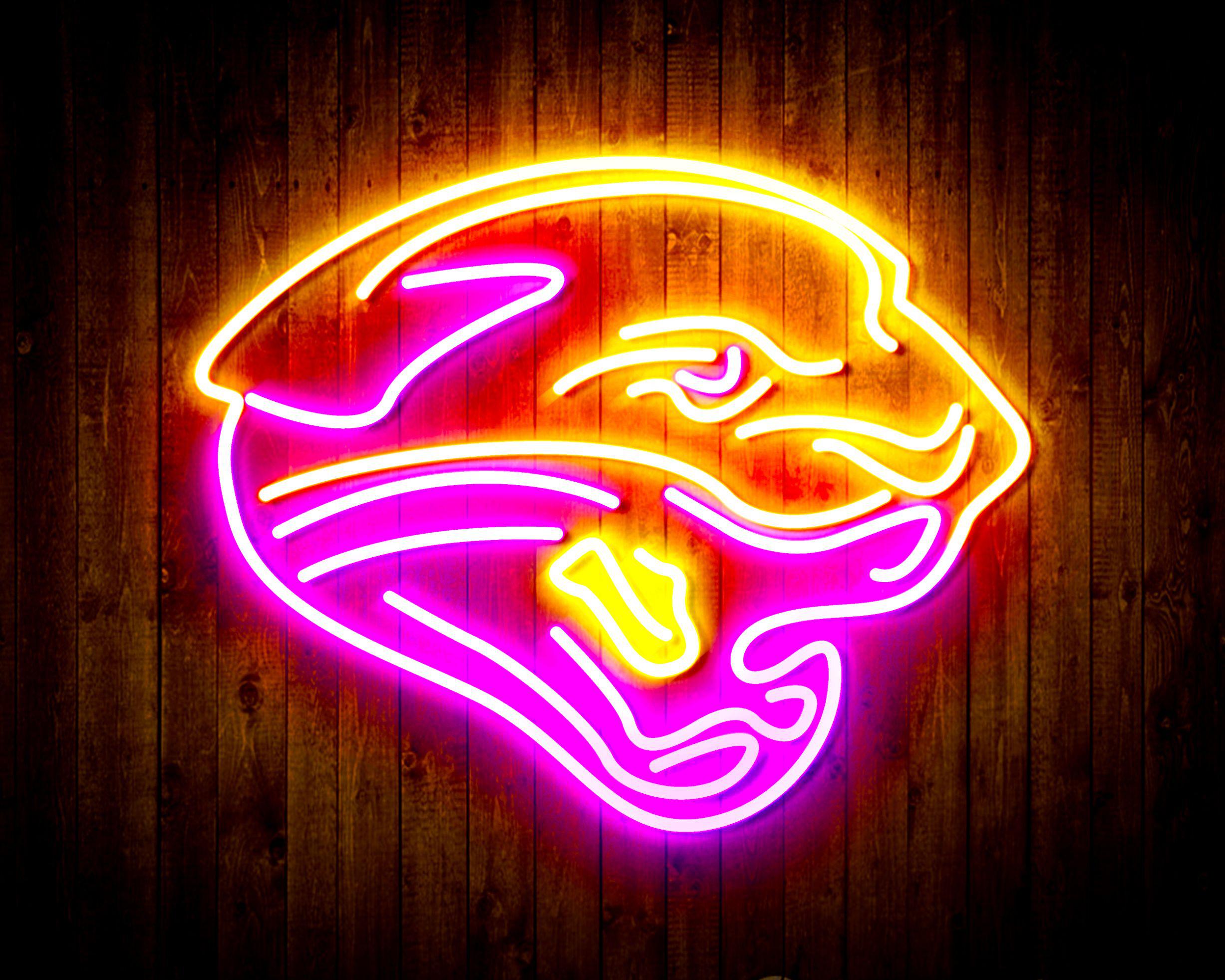 Jacksonville Jaguars Neon-Like Flex LED Sign Multi Color