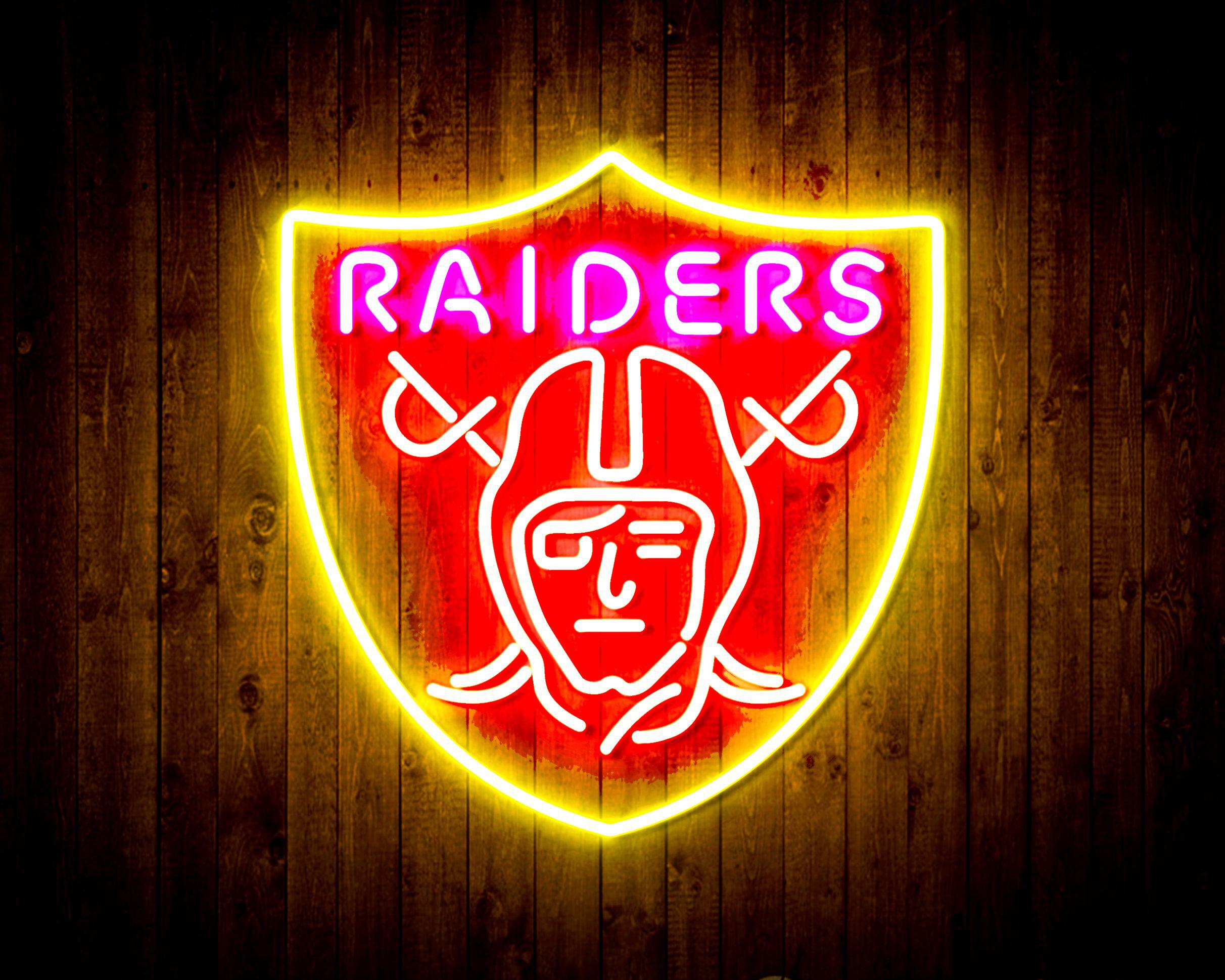 NFL LAS VEGAS RAIDERS LED Neon Sign for Game Room,Office,Bar,Man Cave. NEW!