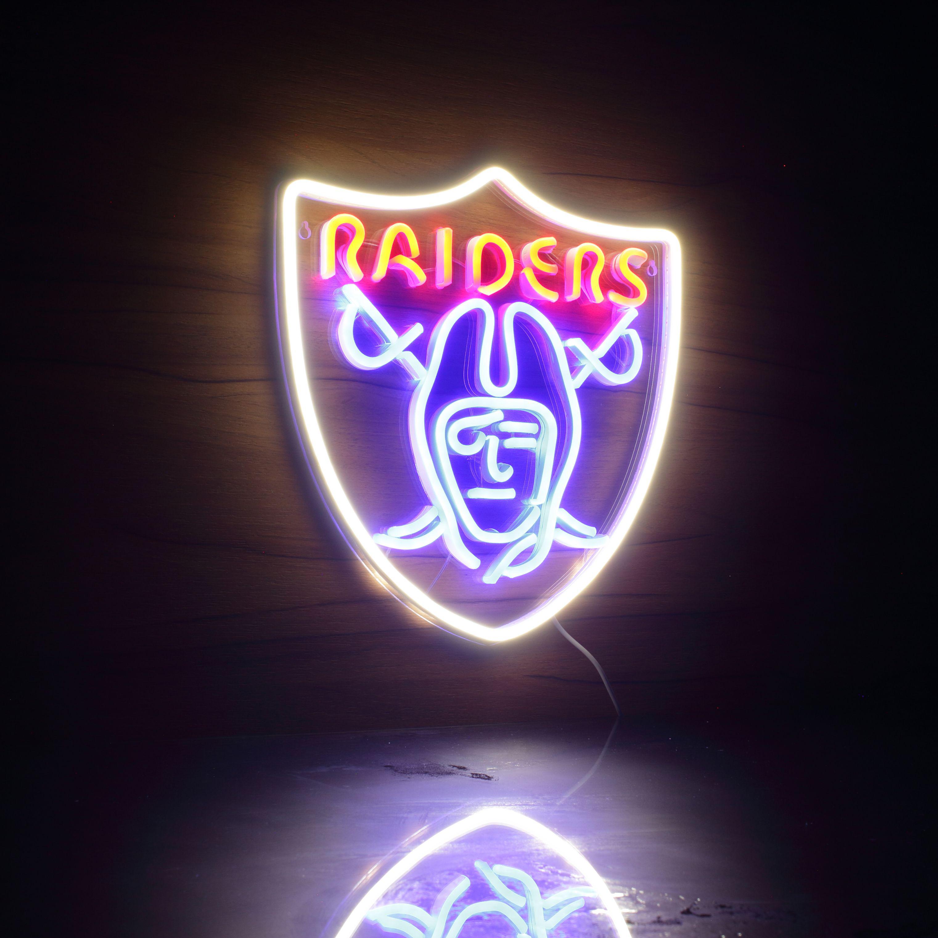 Oakland Raiders LED Sign Light Game Neon Acrylic Carved 