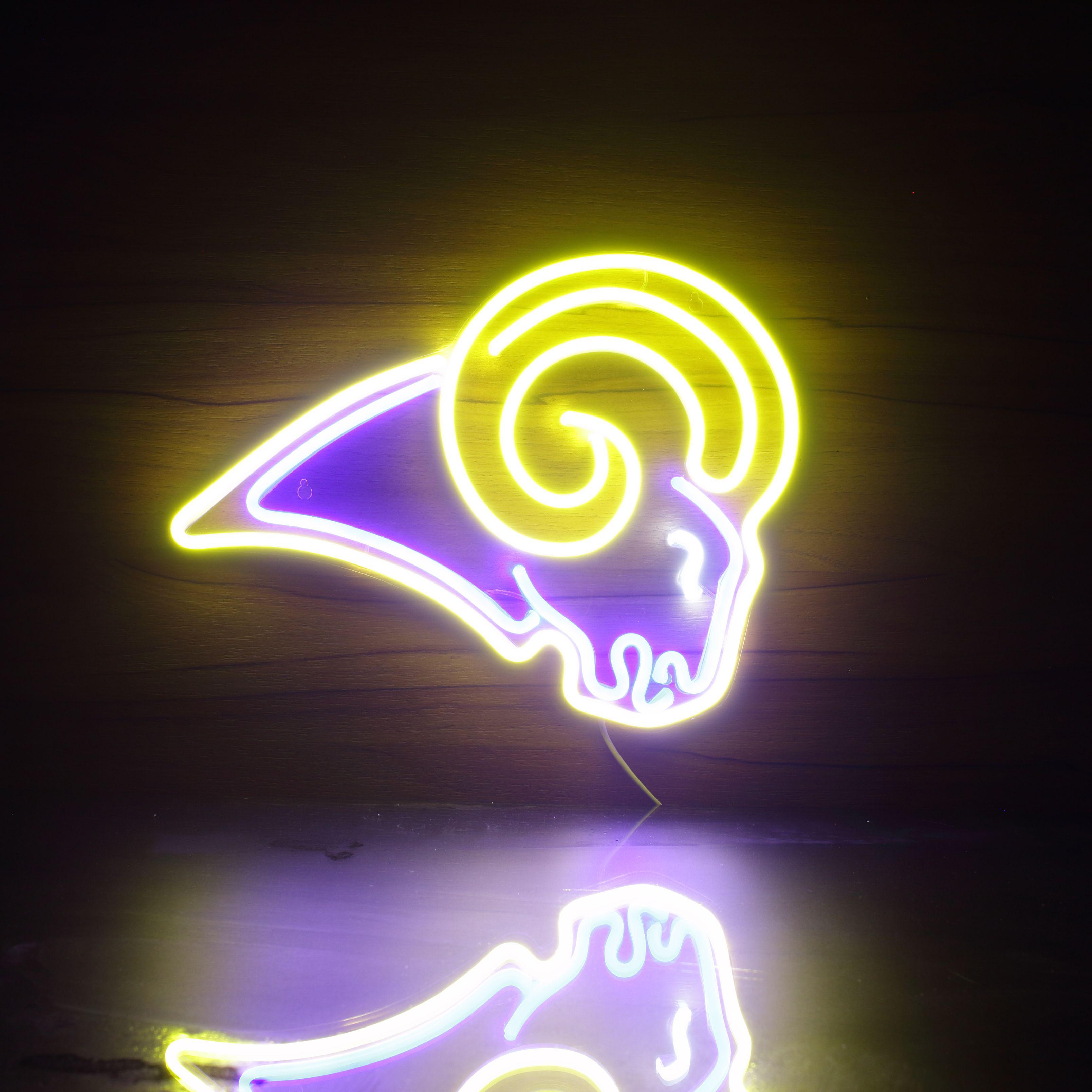 Los Angeles Rams Neon-Like Flex LED Sign Multi Color - ProLedSign