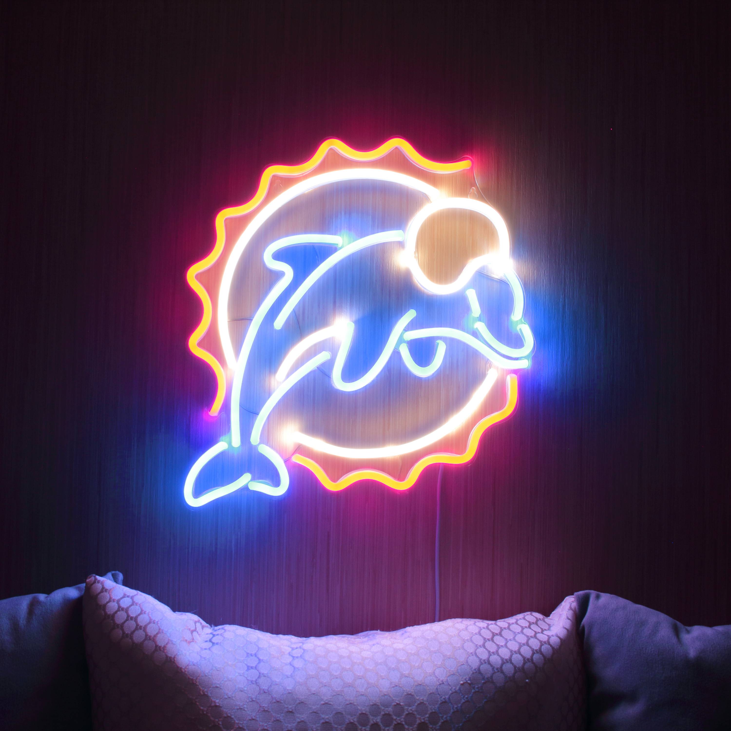 NFL Miami Dolphins Large Flex Neon LED Sign