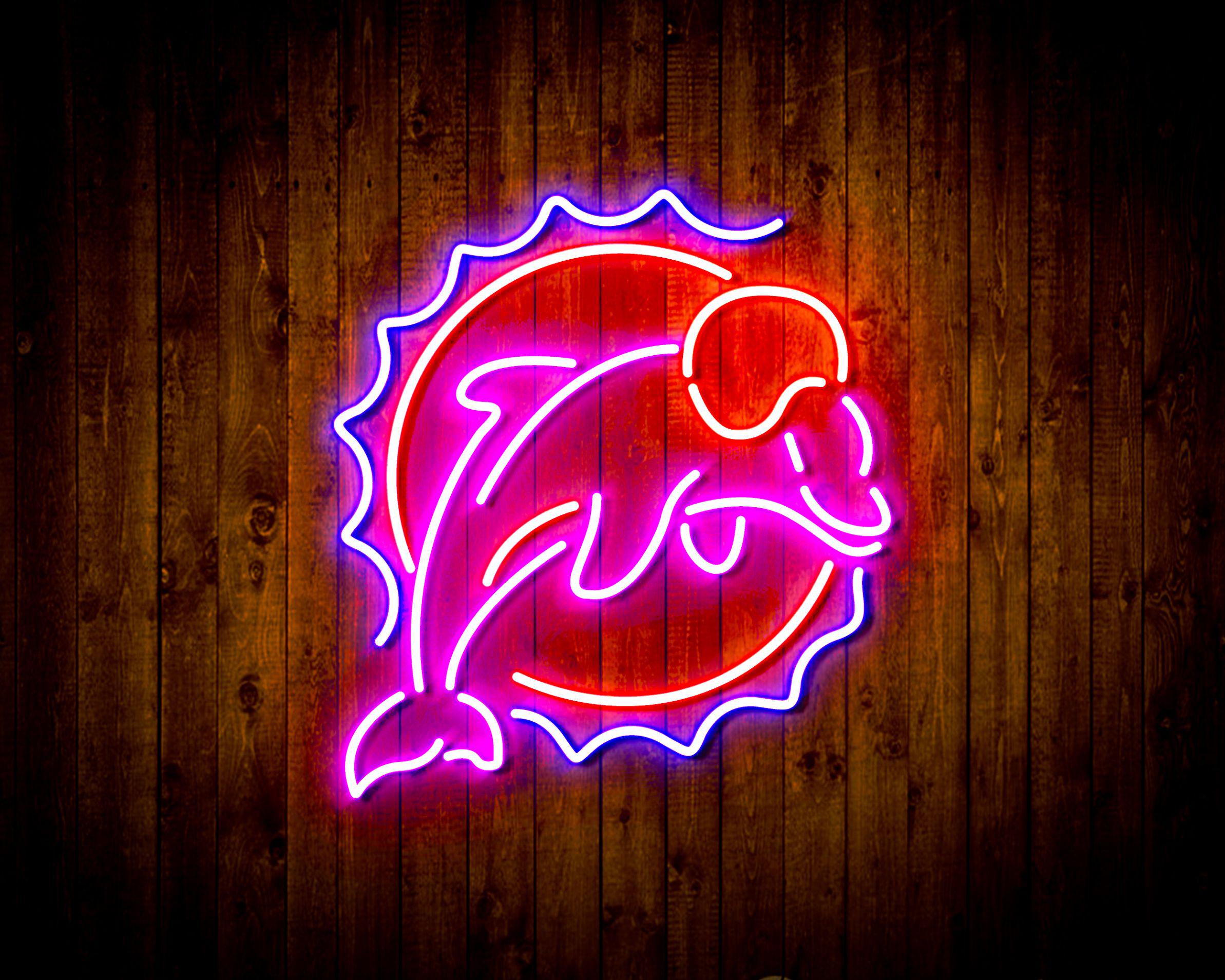 Miami Dolphins Neon-Like Flex LED Sign Multi Color - ProLedSign
