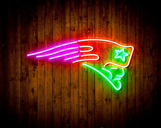 New England Patriots Neon-Like Flex LED Sign Multi Color - ProLedSign