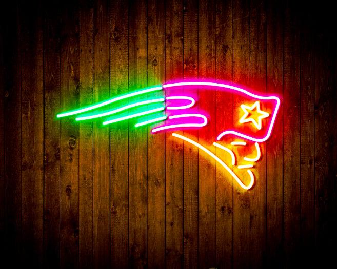 desktop new england patriots football helmet neon light New England Patriots Neon-Like Flex LED Sign