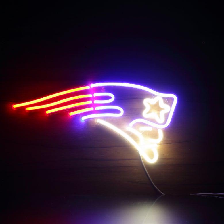 desktop new england patriots football helmet neon light New England Patriots Neon-Like Flex LED Sign