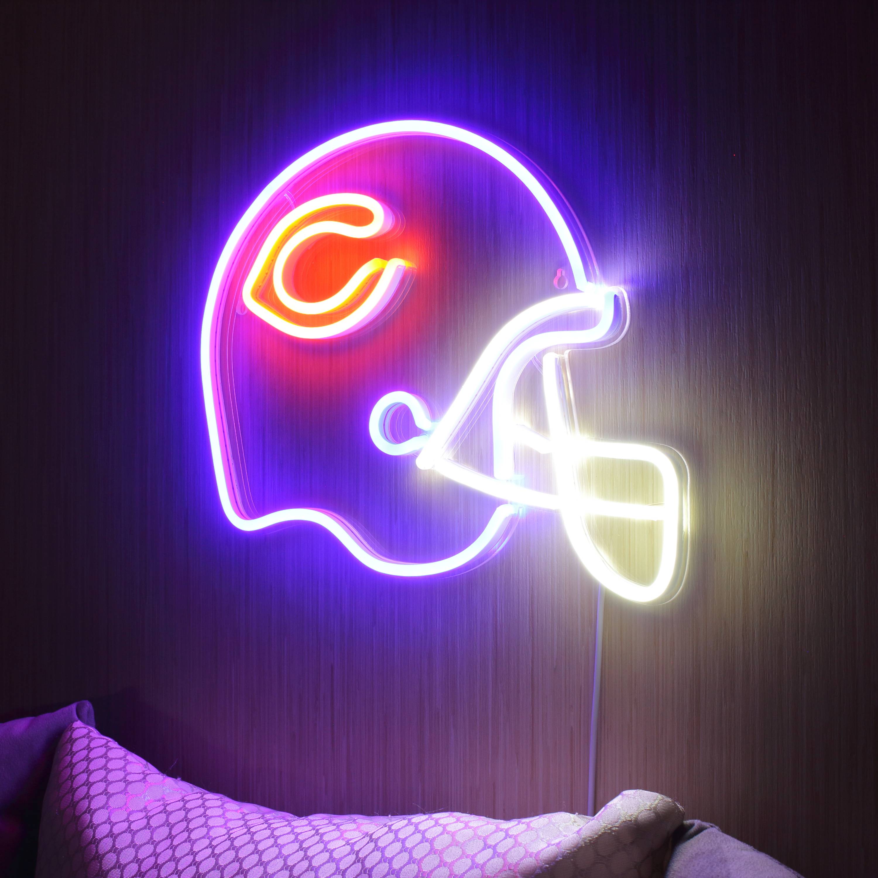 NFL Helmet Chicago Bears Large Flex Neon LED Sign