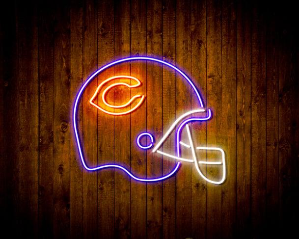 NFL Helmet Chicago Bears Handmade Neon Flex LED Sign