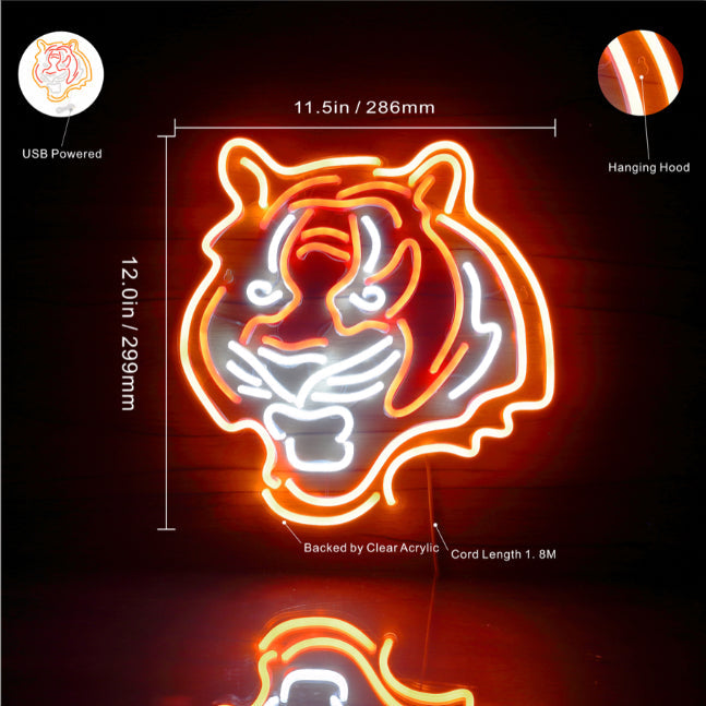 NFL Cincinnati Bengals Handmade Neon Flex LED Sign - ProLedSign