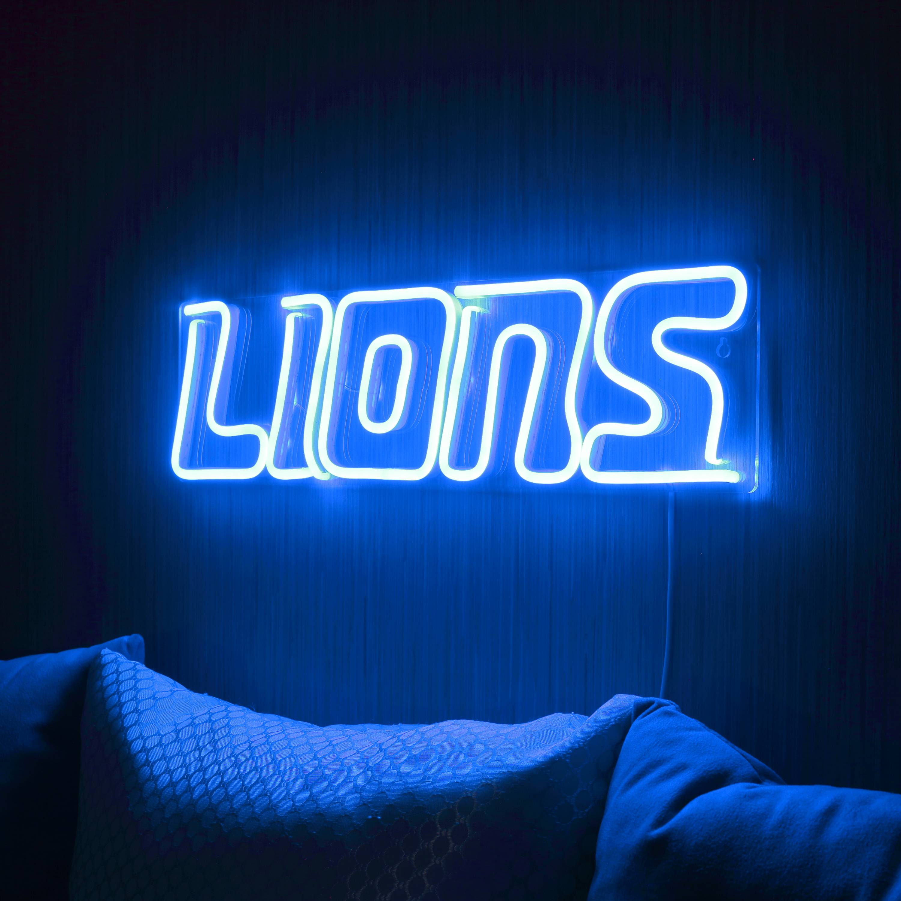 NFL LIONS Large Flex Neon LED Sign