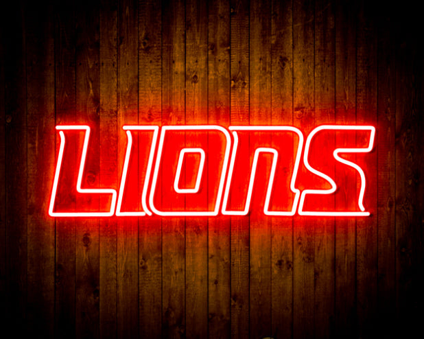 NFL LIONS Handmade Neon Flex LED Sign - ProLedSign