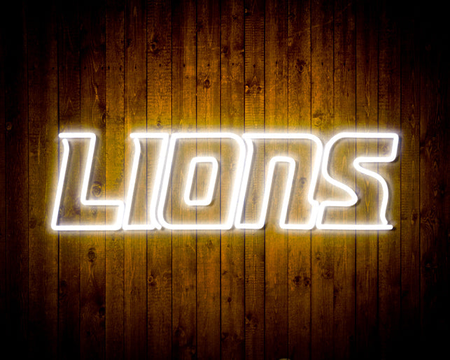 NFL LIONS Handmade Neon Flex LED Sign - ProLedSign