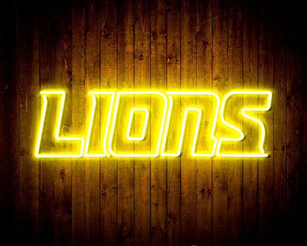 NFL LIONS Handmade Neon Flex LED Sign