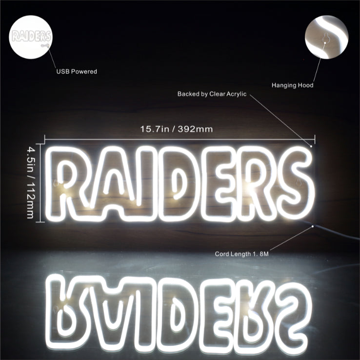 Las Vegas Raiders Neon-Like Flex LED Sign Multi Color