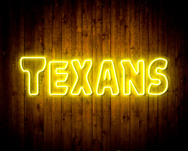 Houston Texans Handmade Neon Flex LED Sign