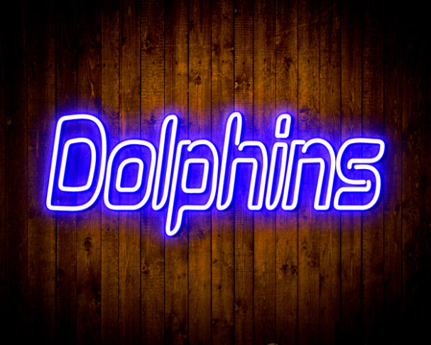 NFL Dolphins Handmade Neon Flex LED Sign