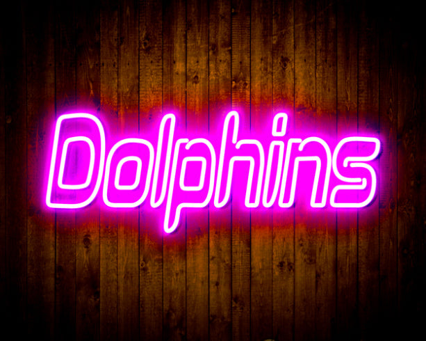 NFL Miami Dolphins Handmade Neon Flex LED Sign - ProLedSign