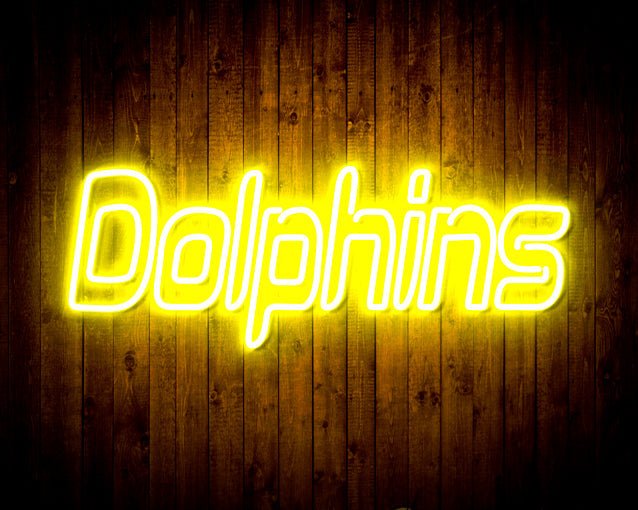 NFL Miami Dolphins Handmade Neon Flex LED Sign