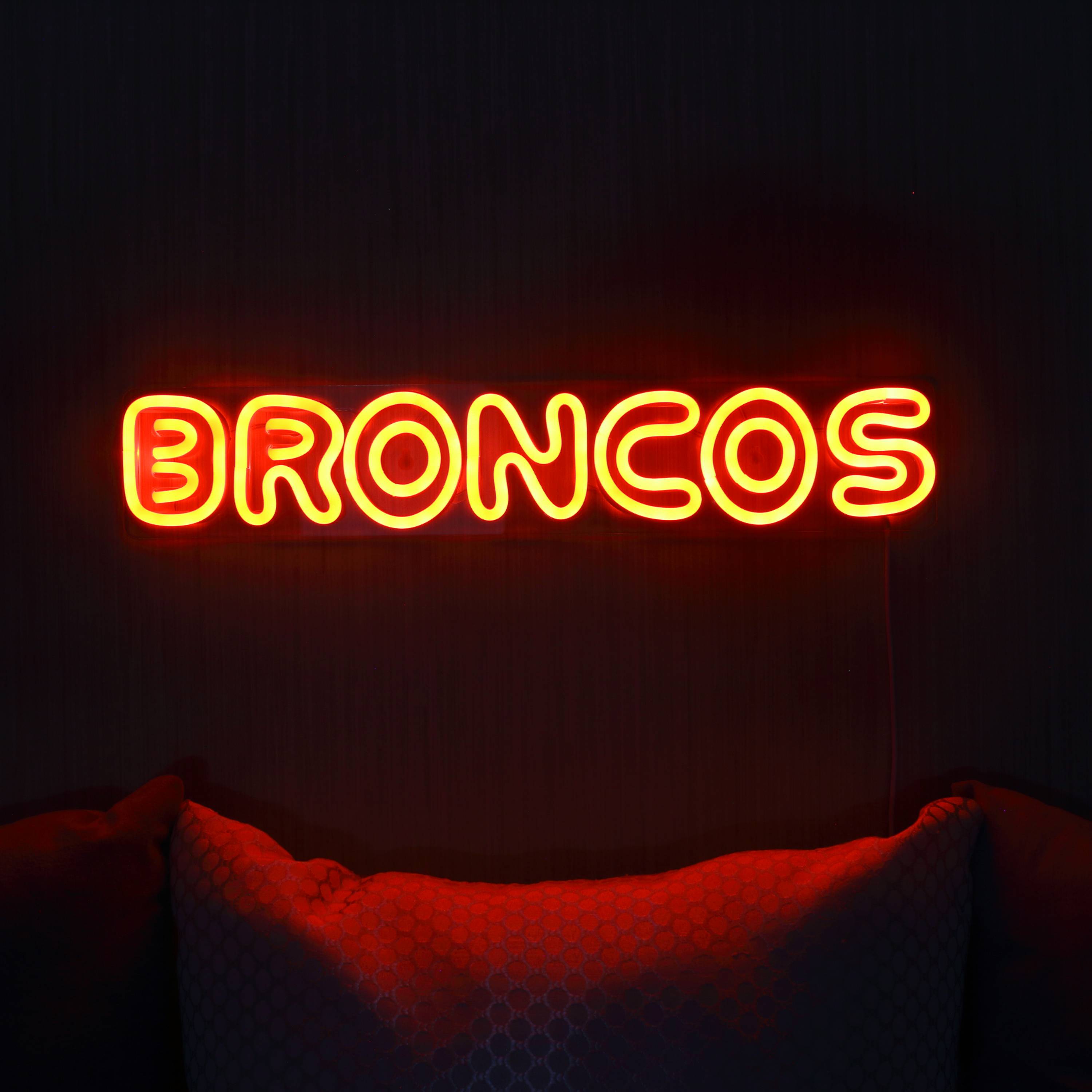 NFL BRONCOS Large Flex Neon LED Sign