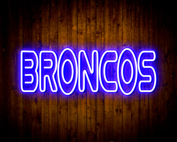 NFL Denver BRONCOS Handmade Neon Flex LED Sign