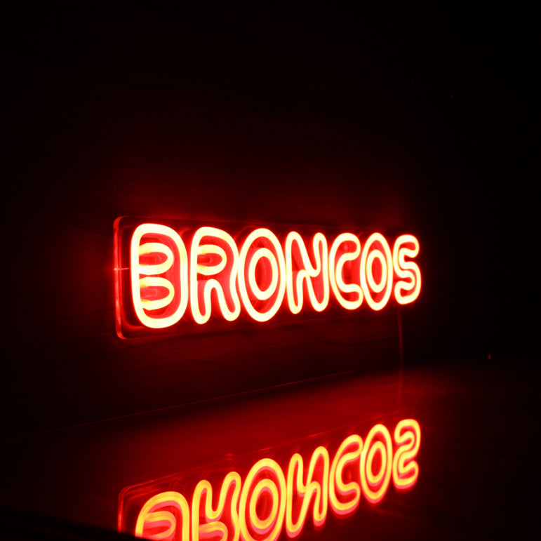 NFL BRONCOS Handmade Neon Flex LED Sign - ProLedSign