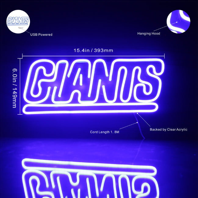 NFL New York Giants Handmade Neon Flex LED Sign - ProLedSign