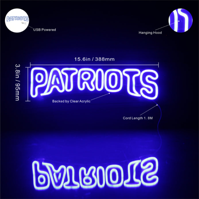 NFL PATRIOTS Handmade Neon Flex LED Sign - ProLedSign
